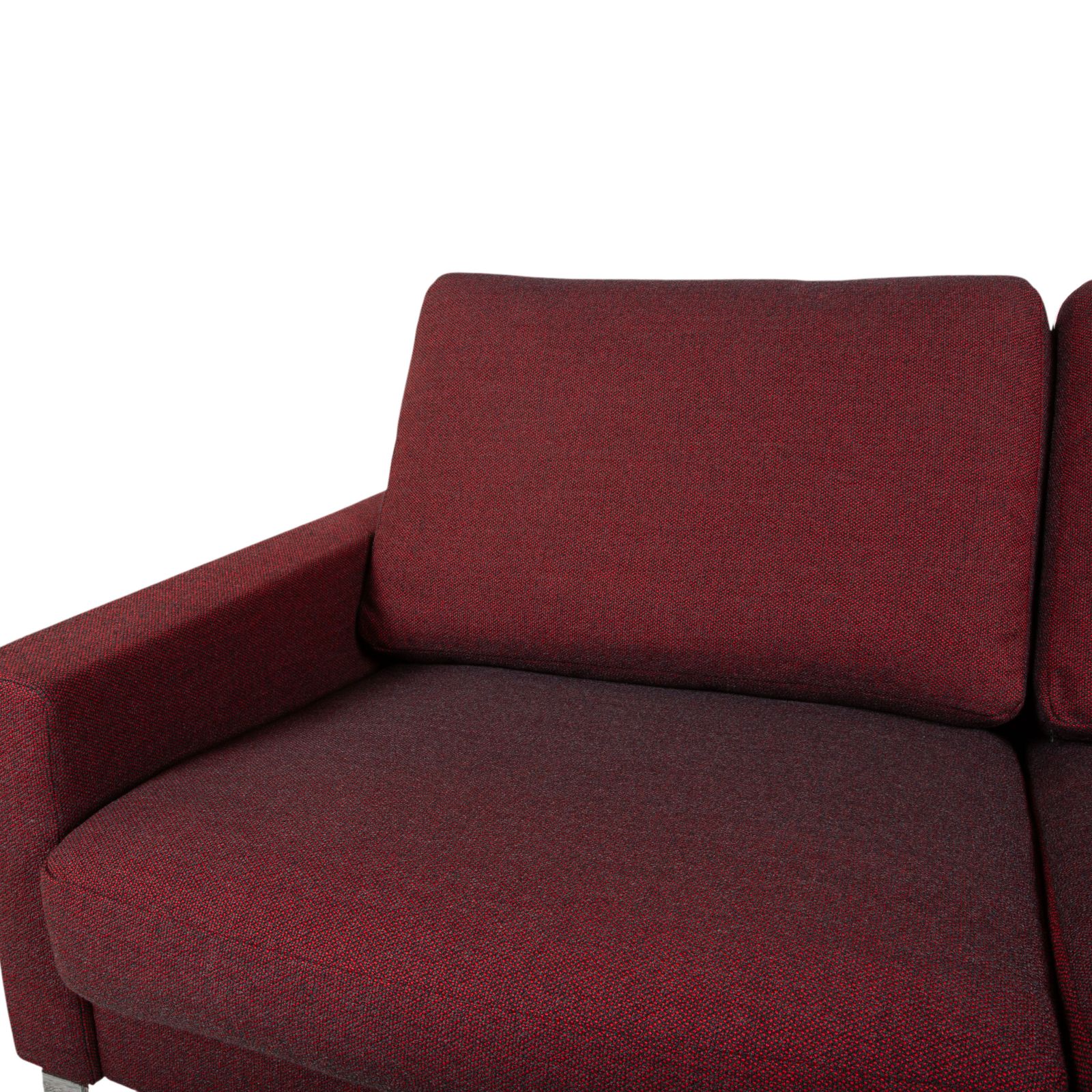 Canapé 2 places Erpo CL 500 en tissu texturé, rouge et noir photo vinterior