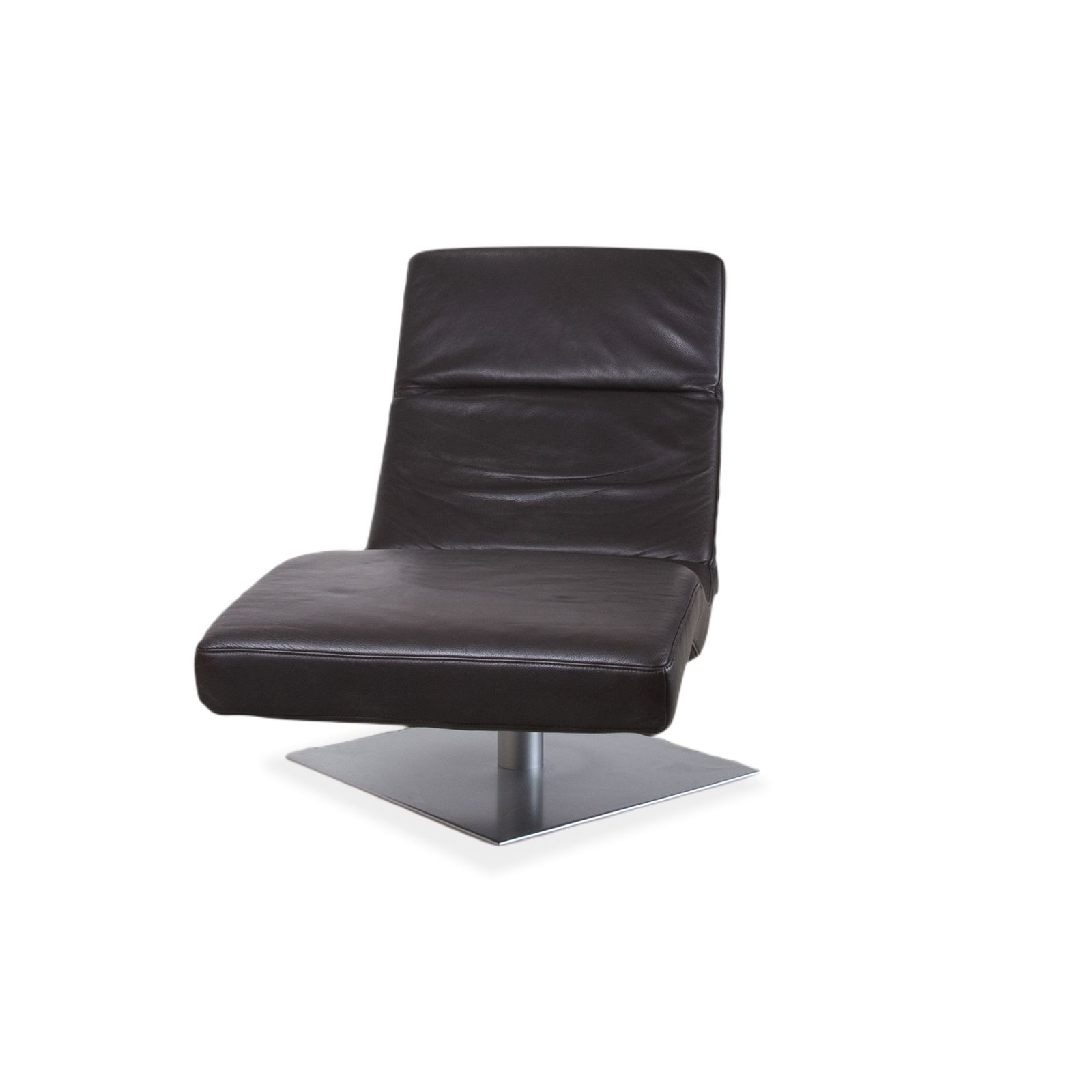 Willi Schillig Lounger en cuir brun, fonction manuelle photo for sale