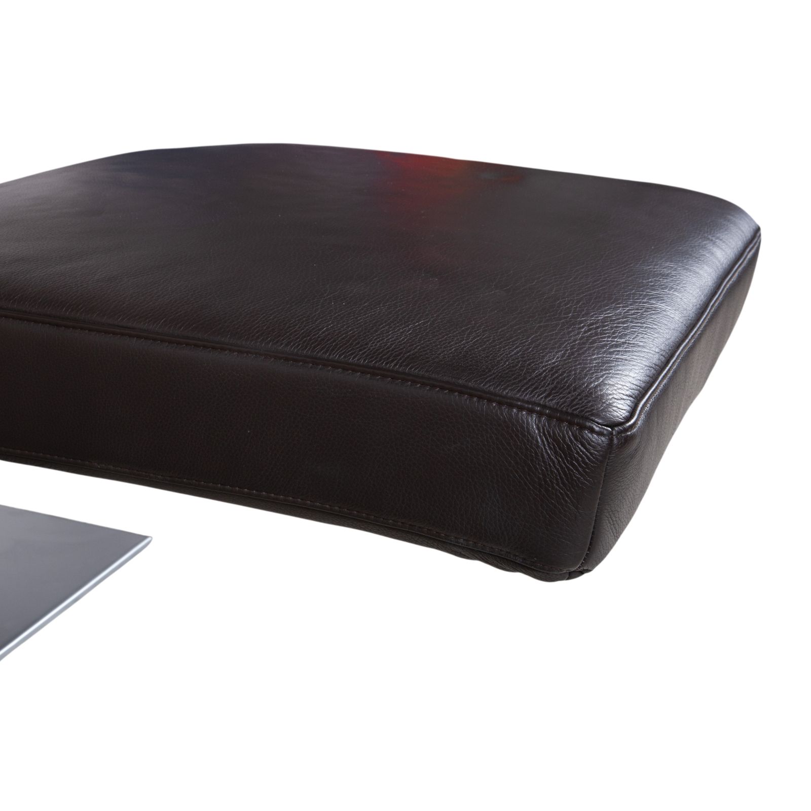 photo furniture Willi Schillig Lounger en cuir brun, fonction manuelle