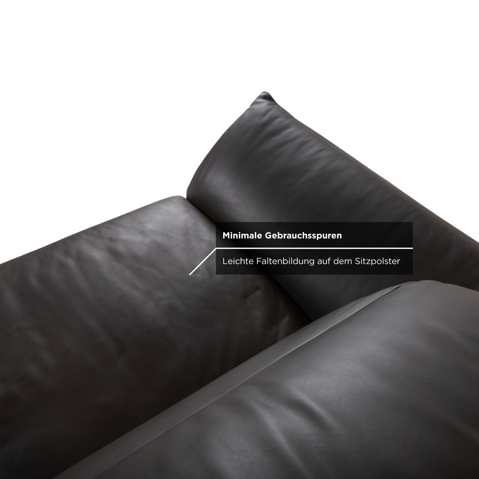 Mobilier Canapé 2 places Comfort Republic en cuir anthracite avec fonction électrique photo