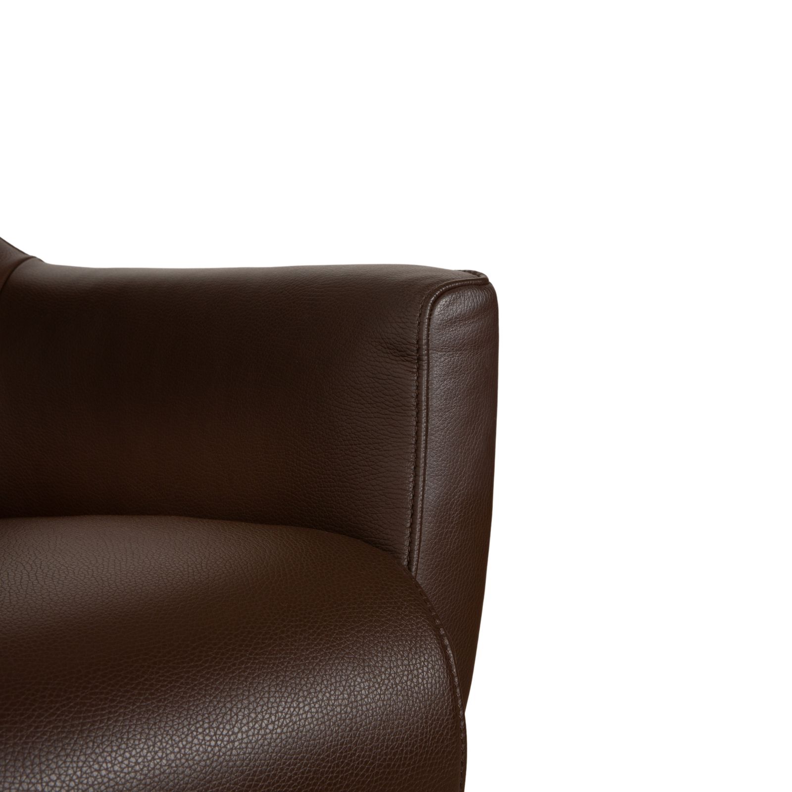 Fauteuil releveur FSM Stand Up en cuir marron, fonction électrique sur batterie photo vintage