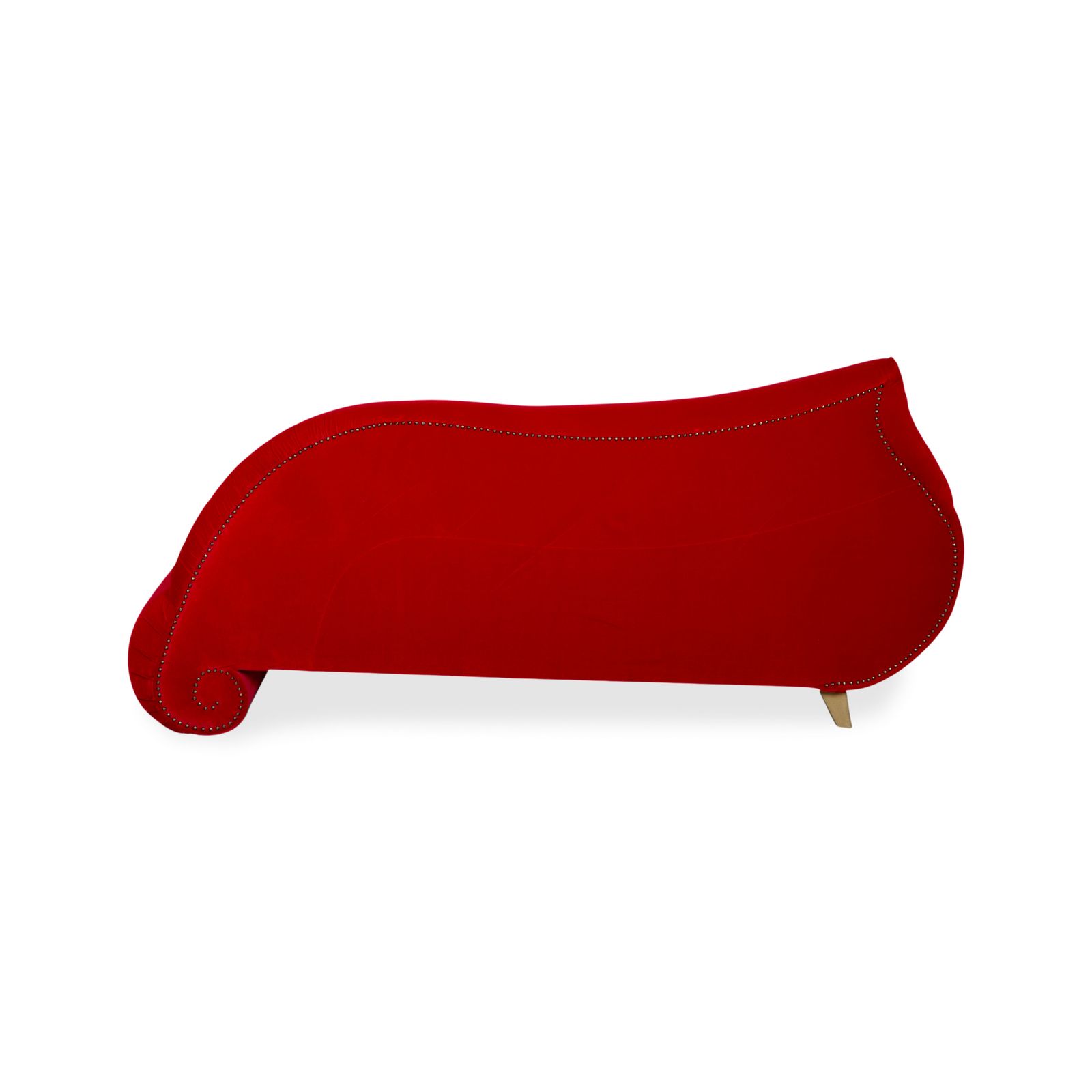 Furniture Bretz Gaudi Velvet Fabric Three Seater Red Sofa photo