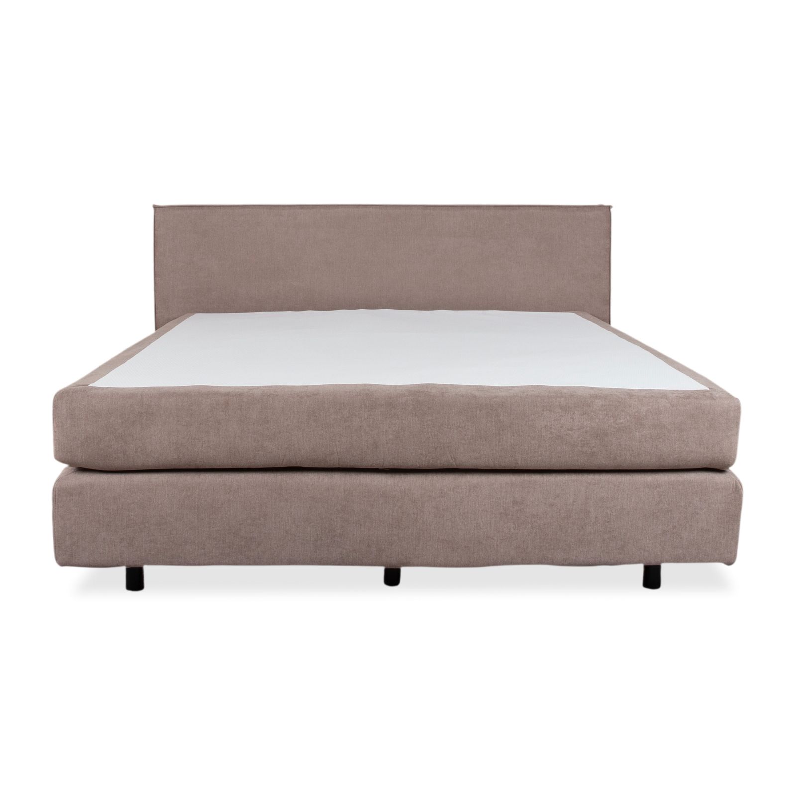 Mobilier Lit à sommier tapissier Dayco Avalon en tissu gris beige photo