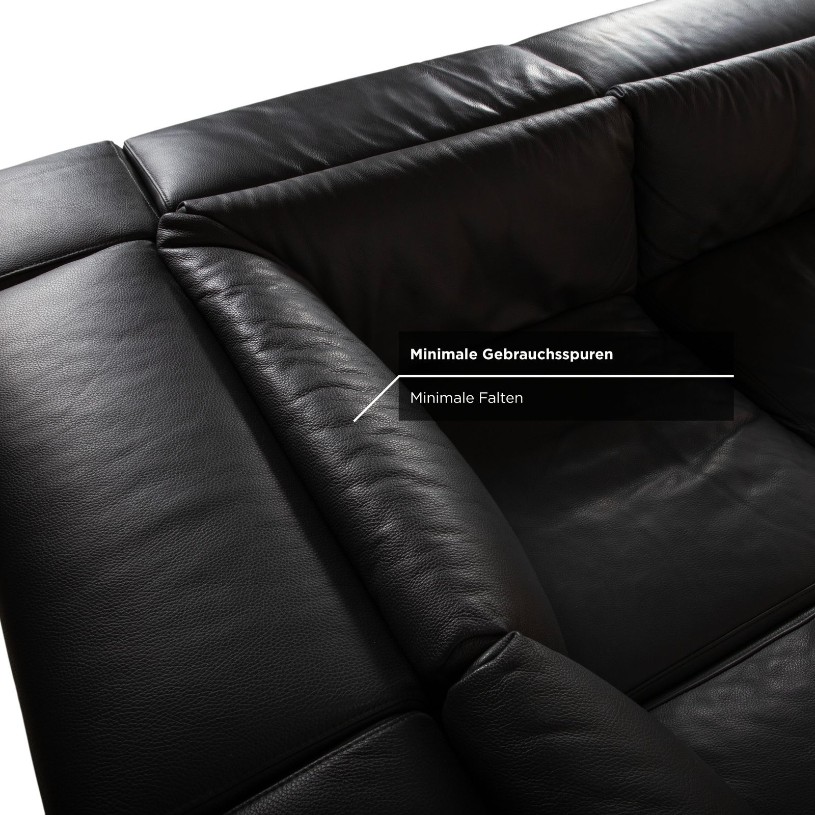 Mobilier Canapé d'angle Ewald Schillig Courage en cuir et chrome, gris anthracite, fonction manuelle photo