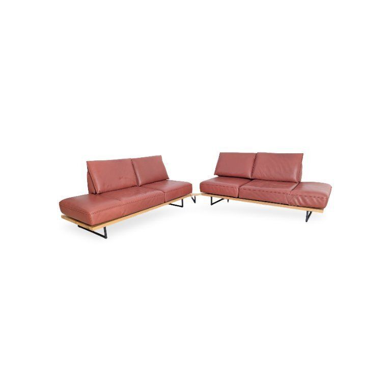 Canapé d'angle Koinor Phoenix en cuir aniline brun, canapé de designer photo for sale