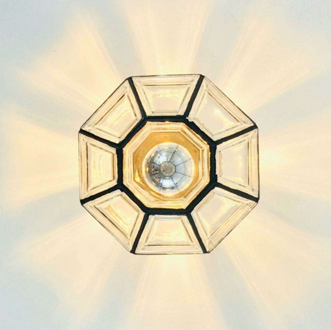 Mid-Century glazen plafondlamp van Limburg, Duitsland, jaren 1960/1970 photo vinterior
