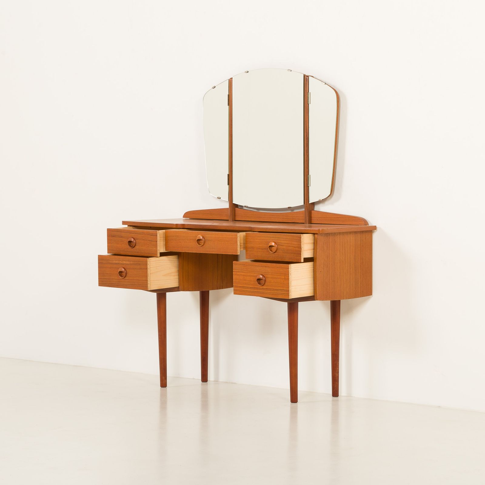 Scandinavian Mid Century Dressing Table In Teak, Norway, 1970s photo 980.0