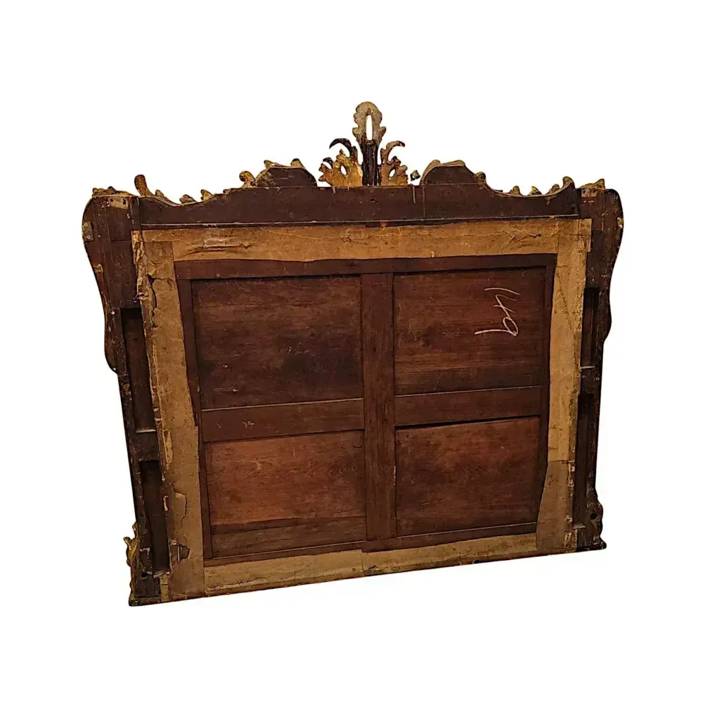photo for sale A Very Rare Early 19th Century Giltwood Overmantel Mirror