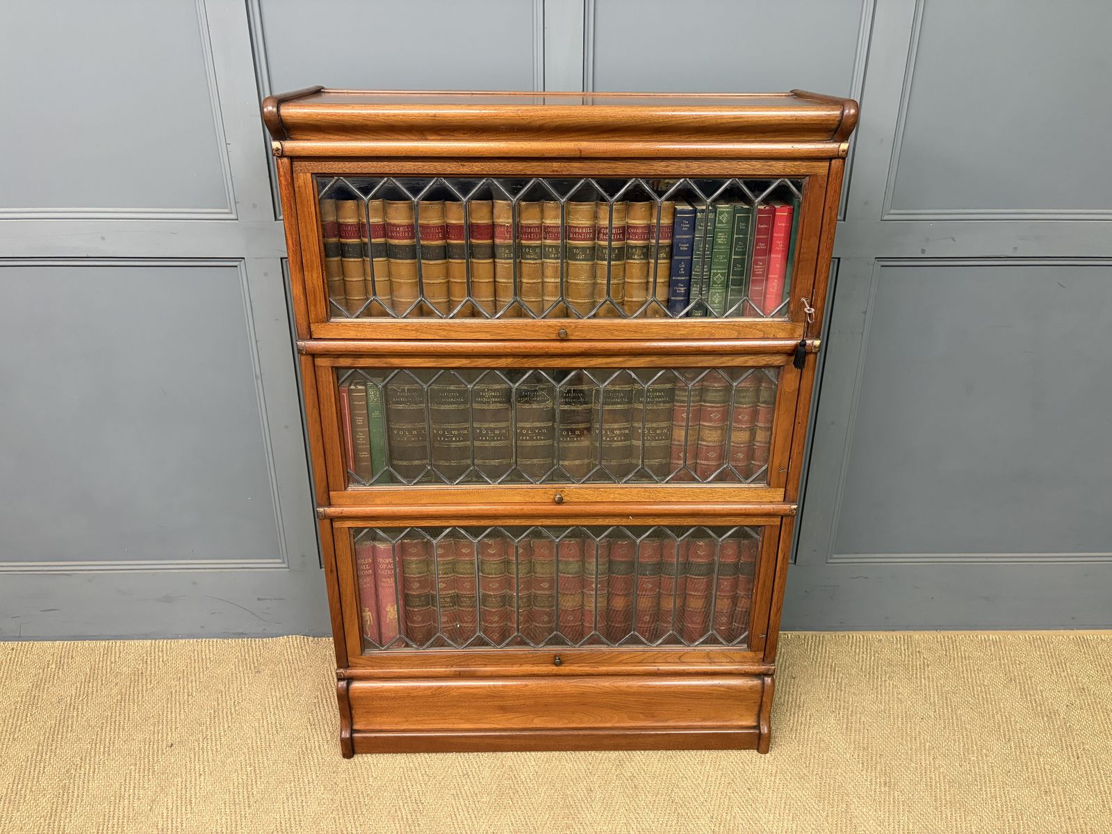 Walnut Globe Wernicke Stacking Bookcase
