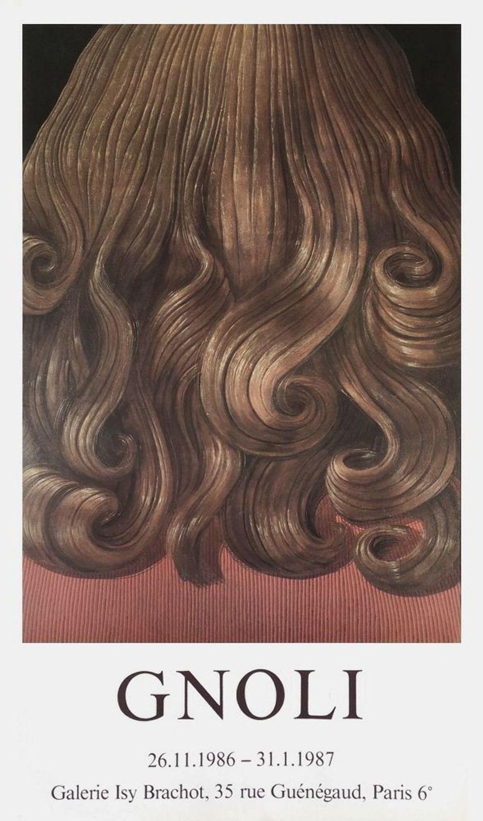 1986 Domenico Gnoli Isy Brachot Gallery Poster photo furniture