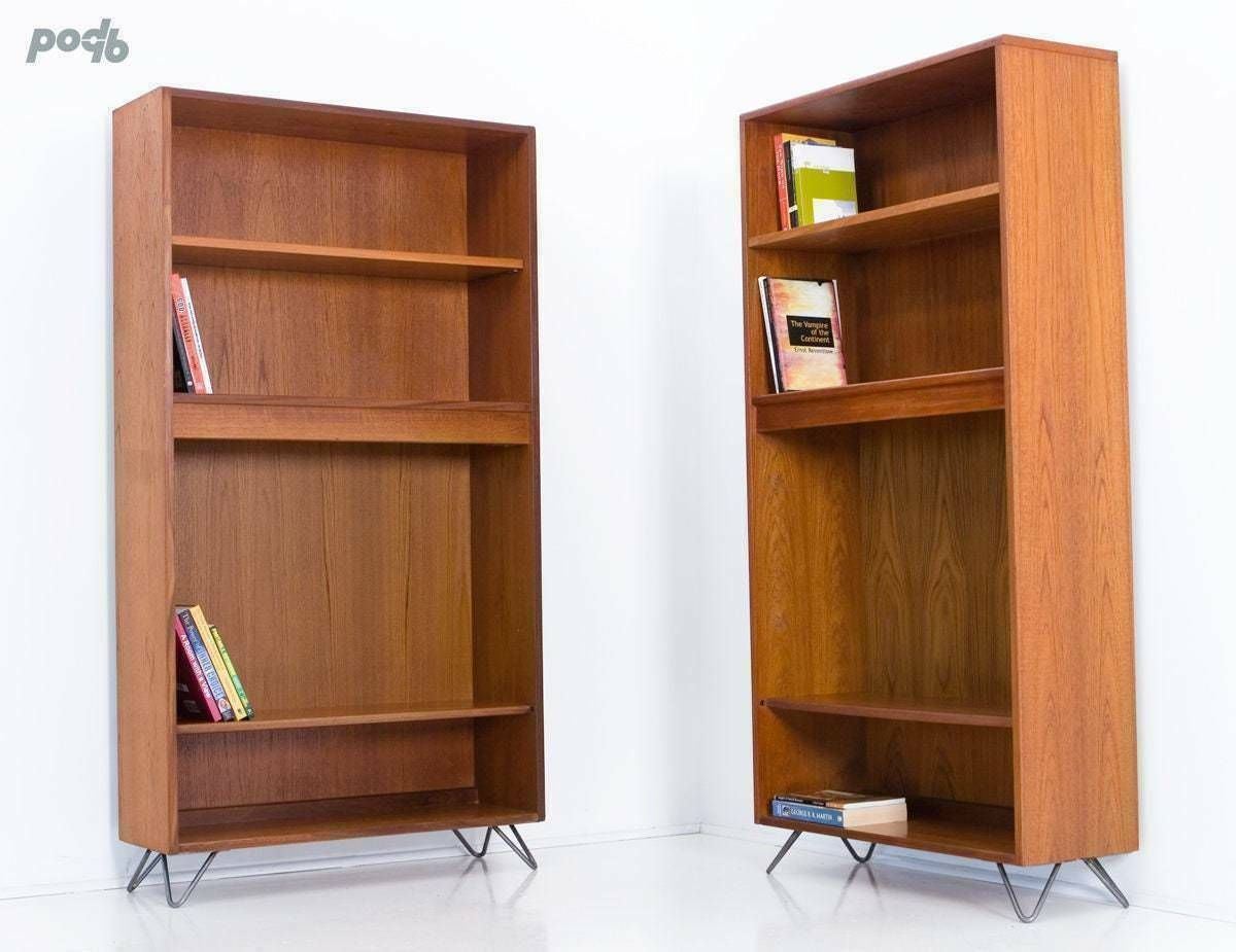 A Pair Of Vintage G Plan Mid Century Retro Teak Book Case Display Drinks Cabinet Shelves photo for sale