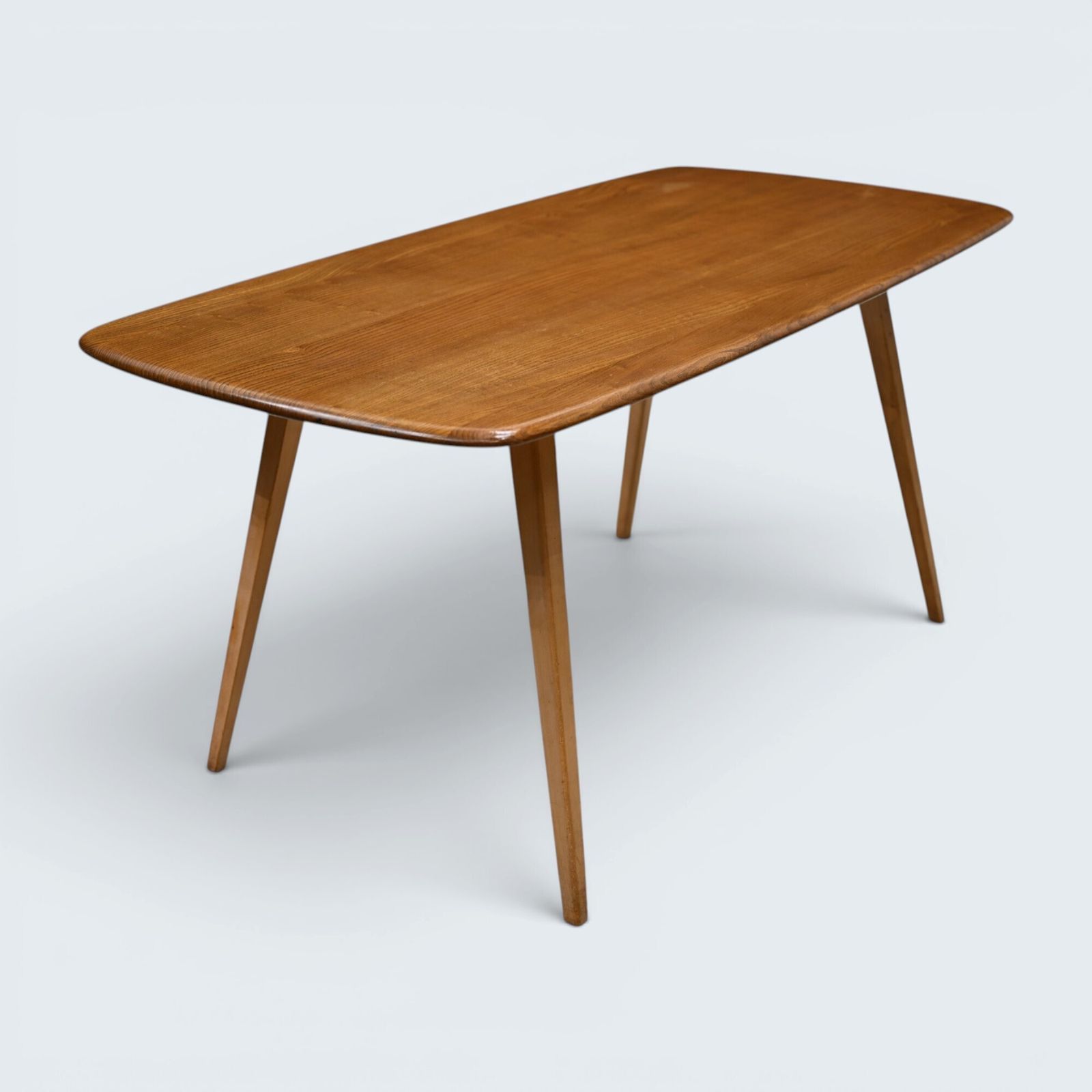 Ercol Plank Dining Table Seats 6 Vintage 5ft Long Light Finish Free Uk Delivery* photo Furniture