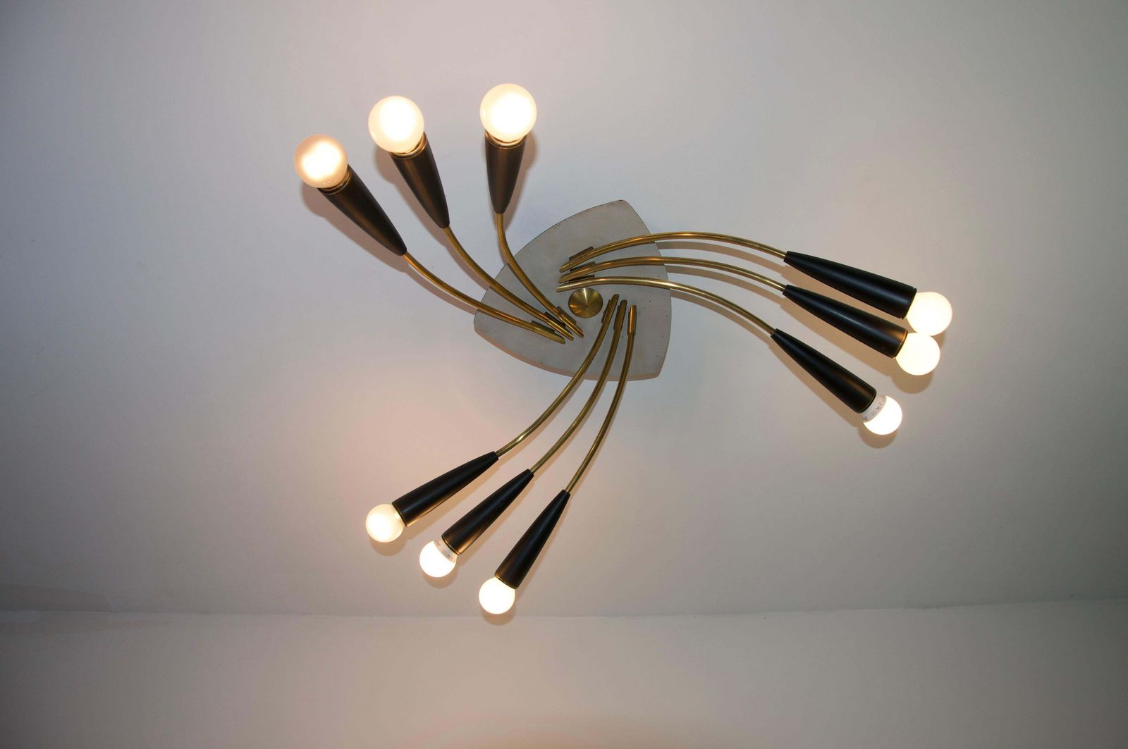 Mid-Century Messing Sputnik Hanglamp, jaren 1950, Duitsland photo for sale