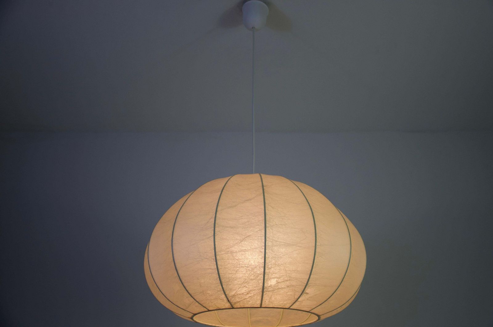 photo furniture Mid Century Round Cocoon Pendant Lamp, 1960s, Italy