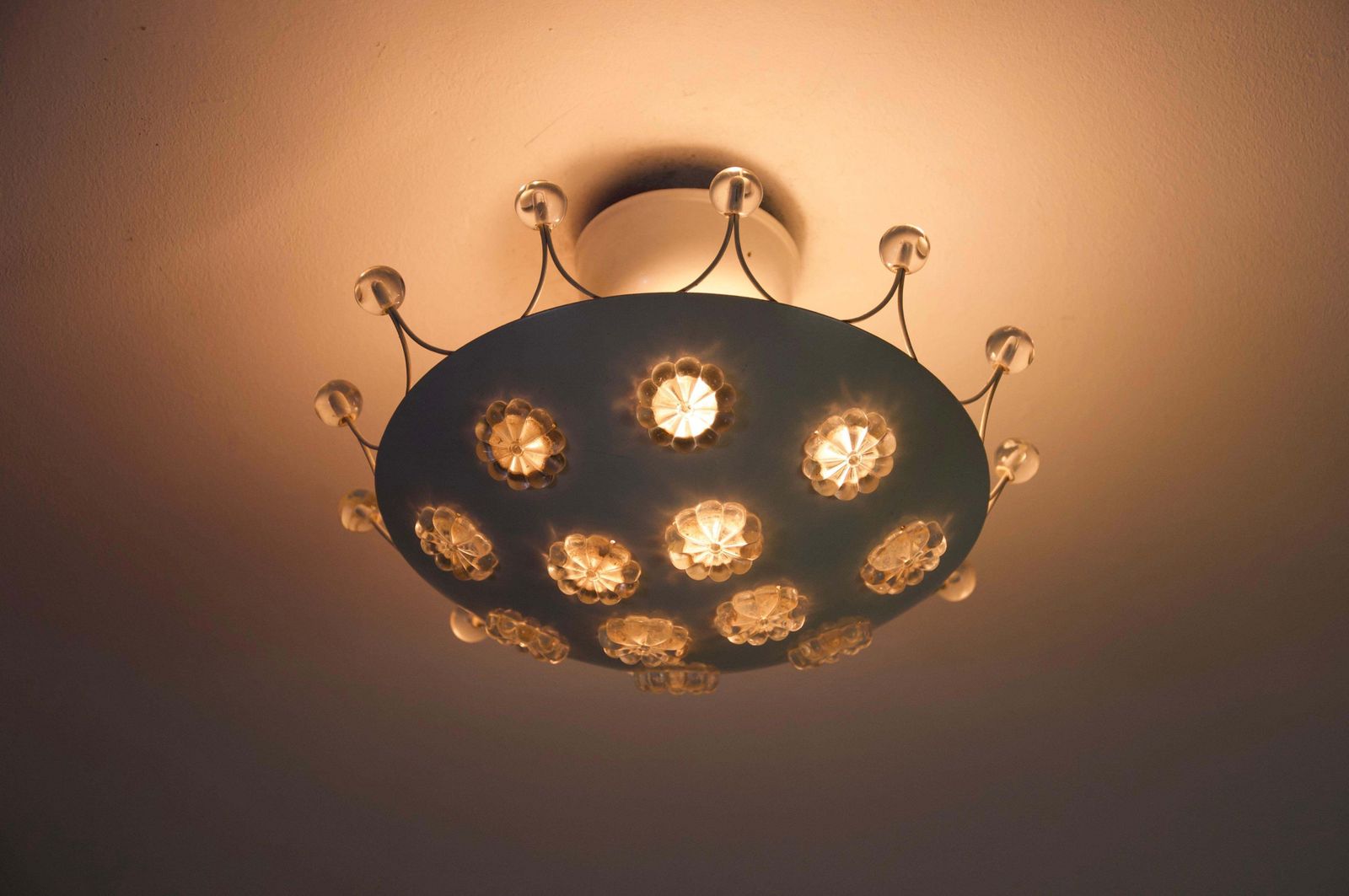 Small White Chandelier By Emil Stejnar For Rupert Nikoll, 1960s photo vinterior