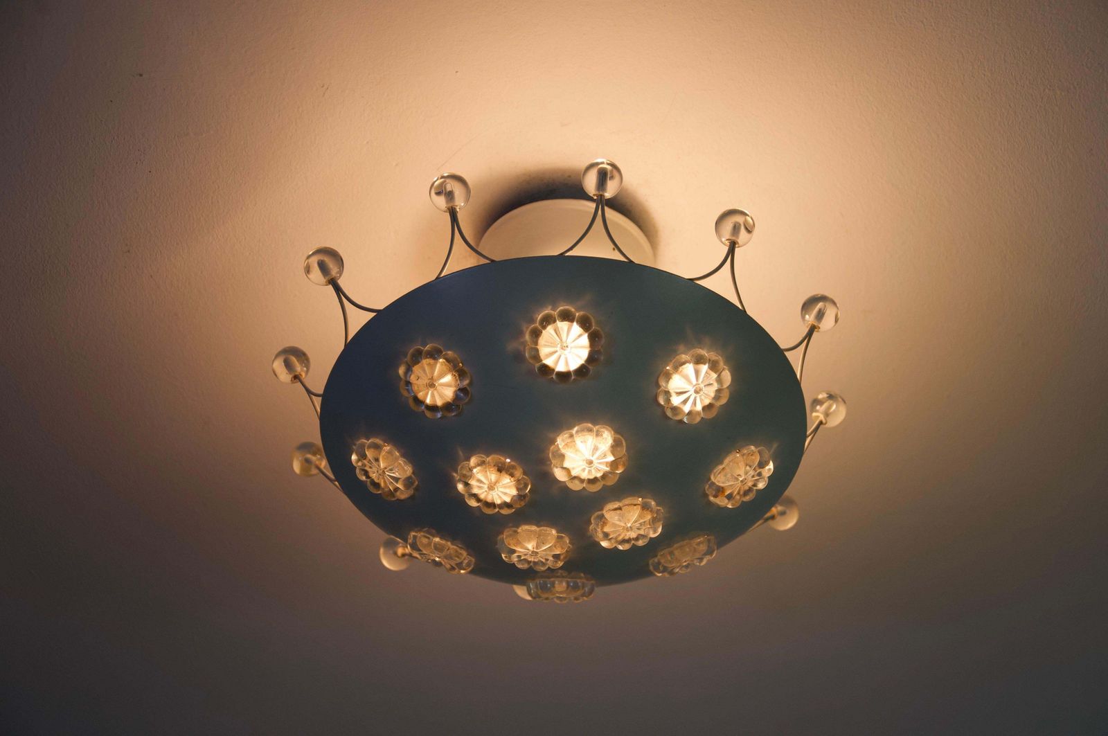 Small White Chandelier By Emil Stejnar For Rupert Nikoll, 1960s photo buy