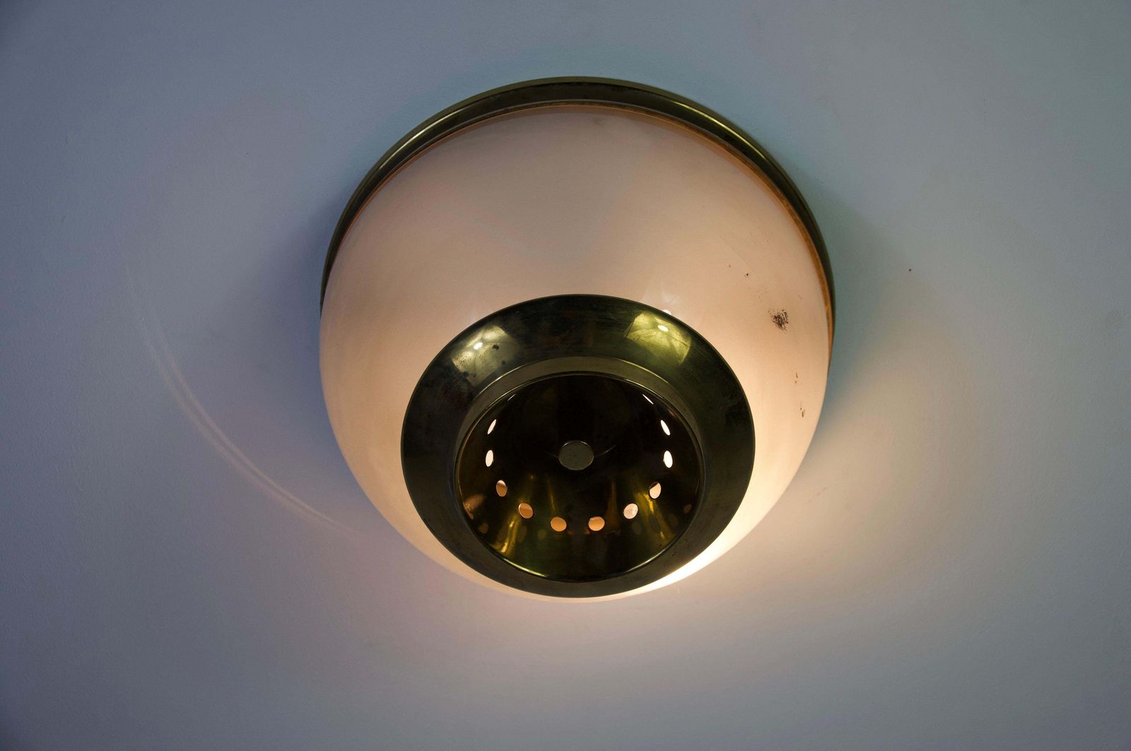 photo vintage Lsp3 Brass And Glass Flush Mount By Luigi Caccia Dominioni For Azucena, 1960s