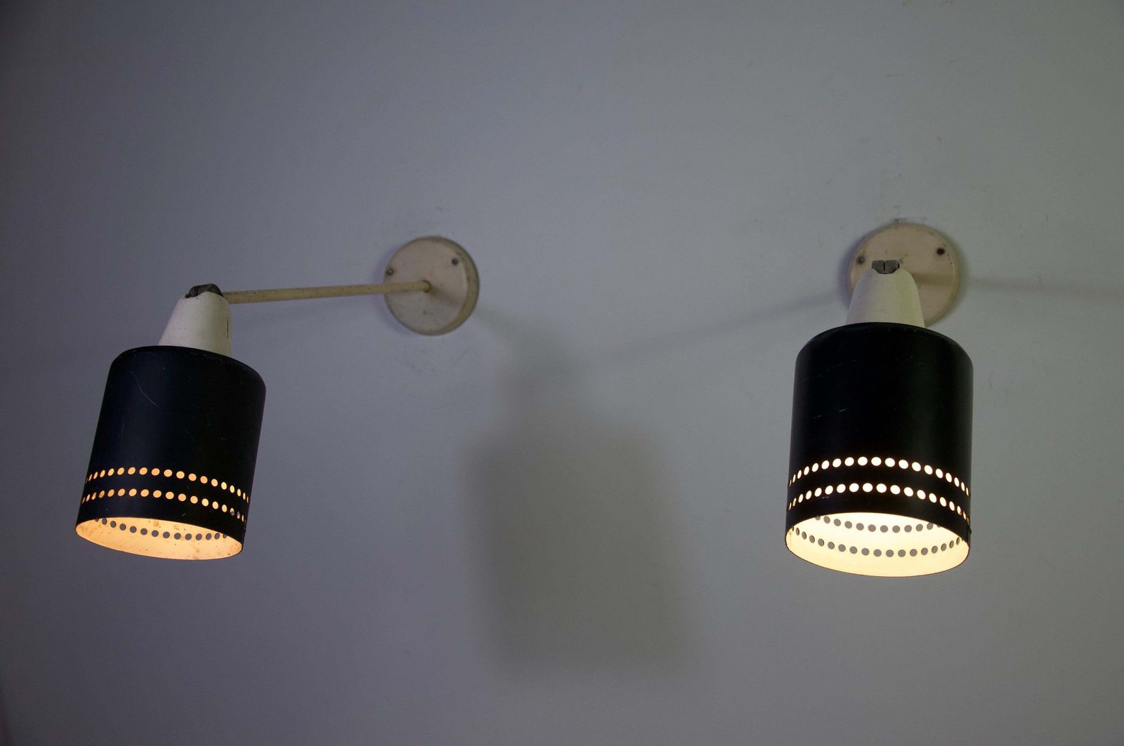 photo buy Pair Of Mid Century Modern Adjustable Metal Wall Lamps, Germany, 1950s