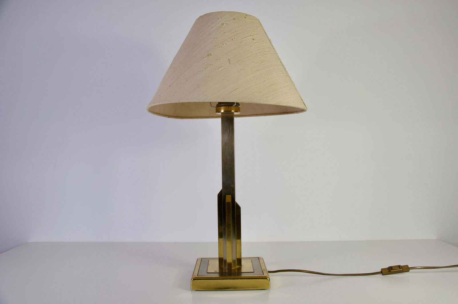 Fabric Shade Mid Century Modern Table Lamp, 1960s, Germany photo Lighting