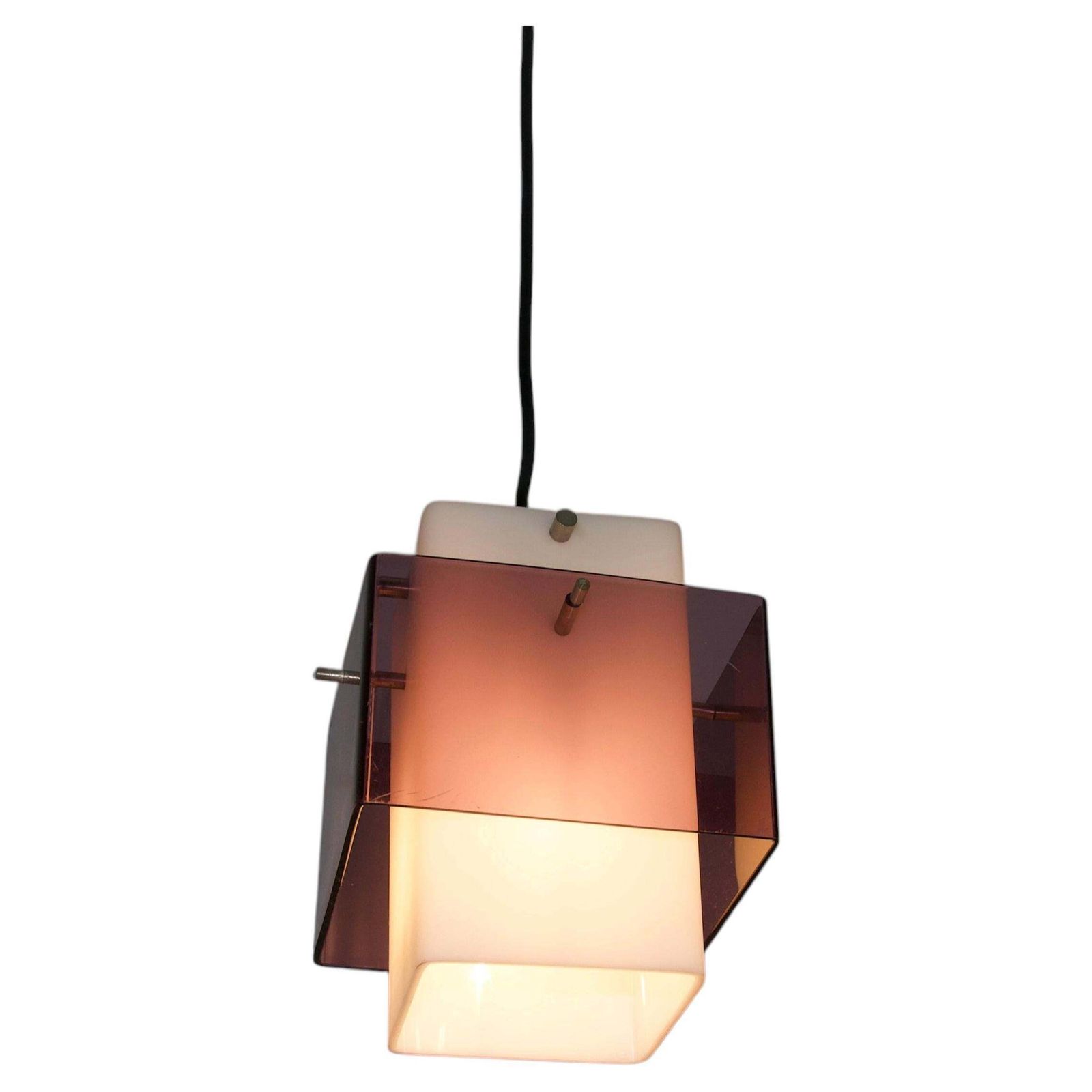 1 van 2 Hanglamp van acrylglas, Duitsland, jaren 1970