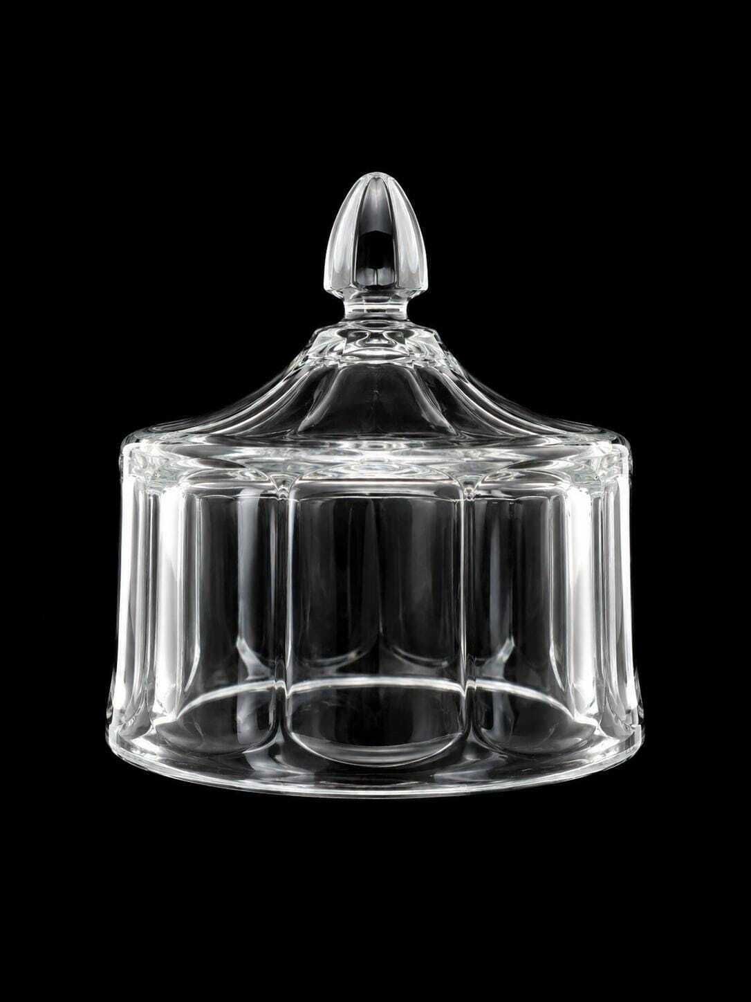 Vintage Val Saint Lambert Molded Crystal Cheese Dome With Lid Belgian Crystal Butter Cover Mid Century Modern Glass Cloche Vsl Belgium 1950s