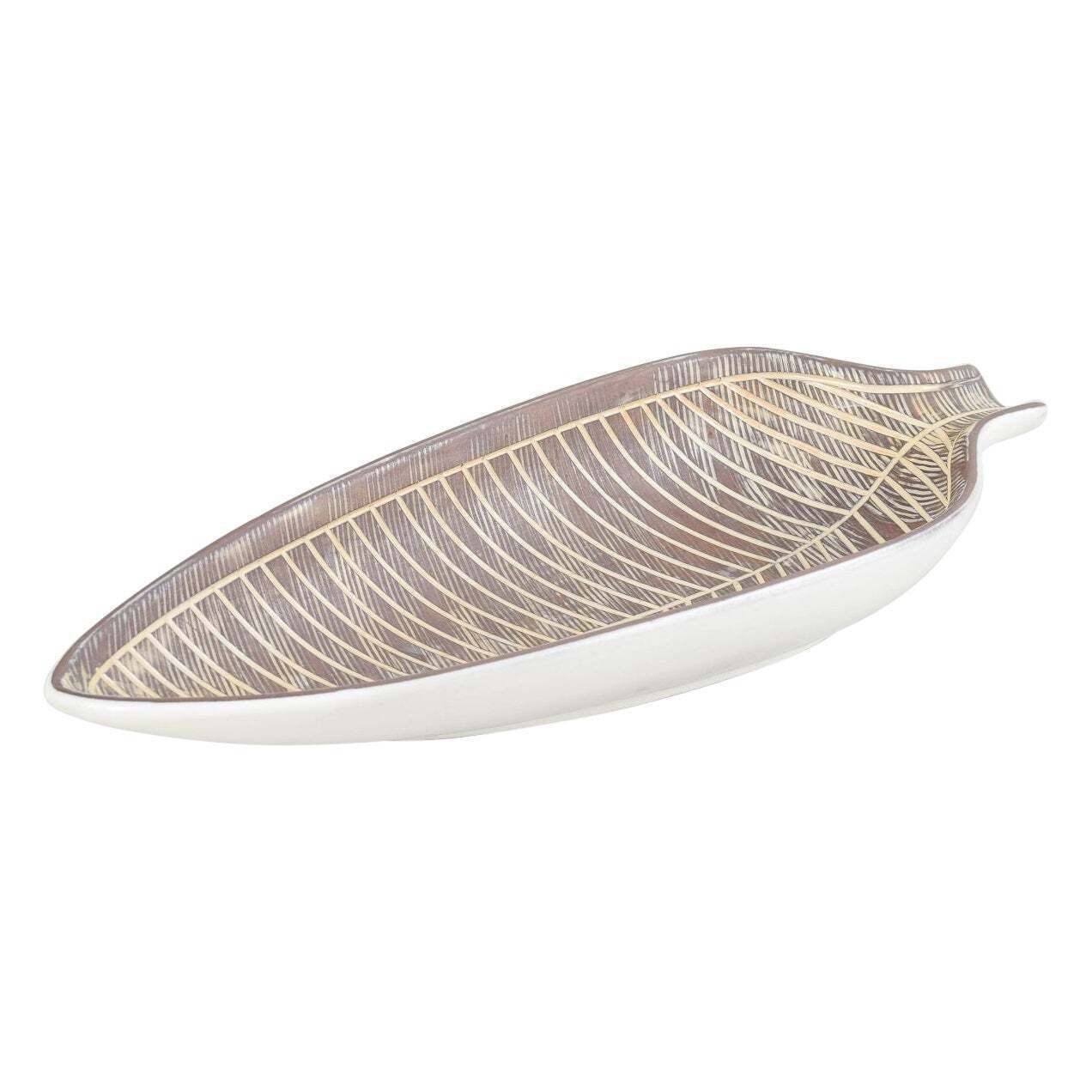 Mari Simmulson For Upsala Ekeby. Large Leaf Shaped Dish In Ceramic. 1960s