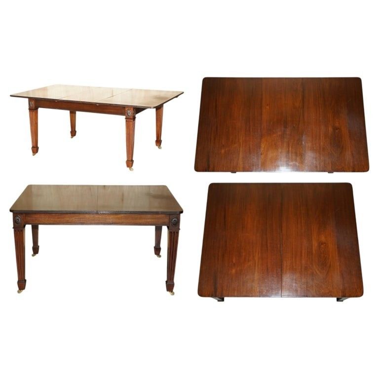 Antique English Victorian Mahogany James Jas Shoolbred Extending Dining Table