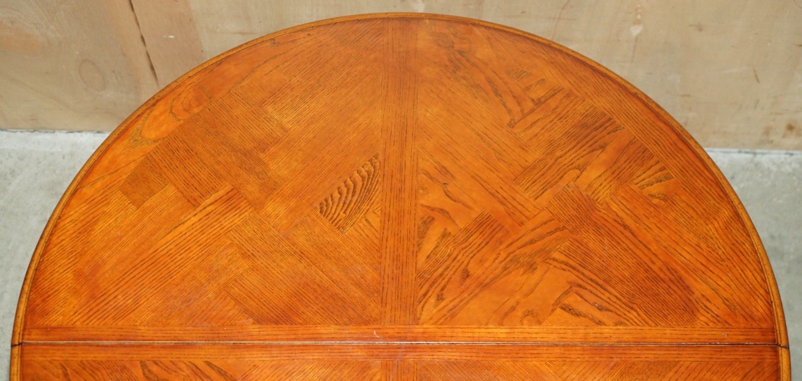 X4 Round Parquetry Topped English Oak And Hardwood Dining Or Occasional Tables photo buy
