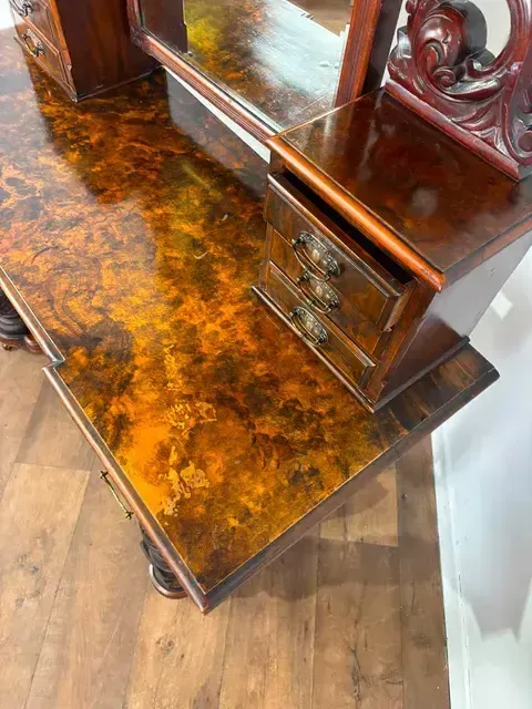 Victorian Burr Walnut Duchess Dressing Table photo vinterior