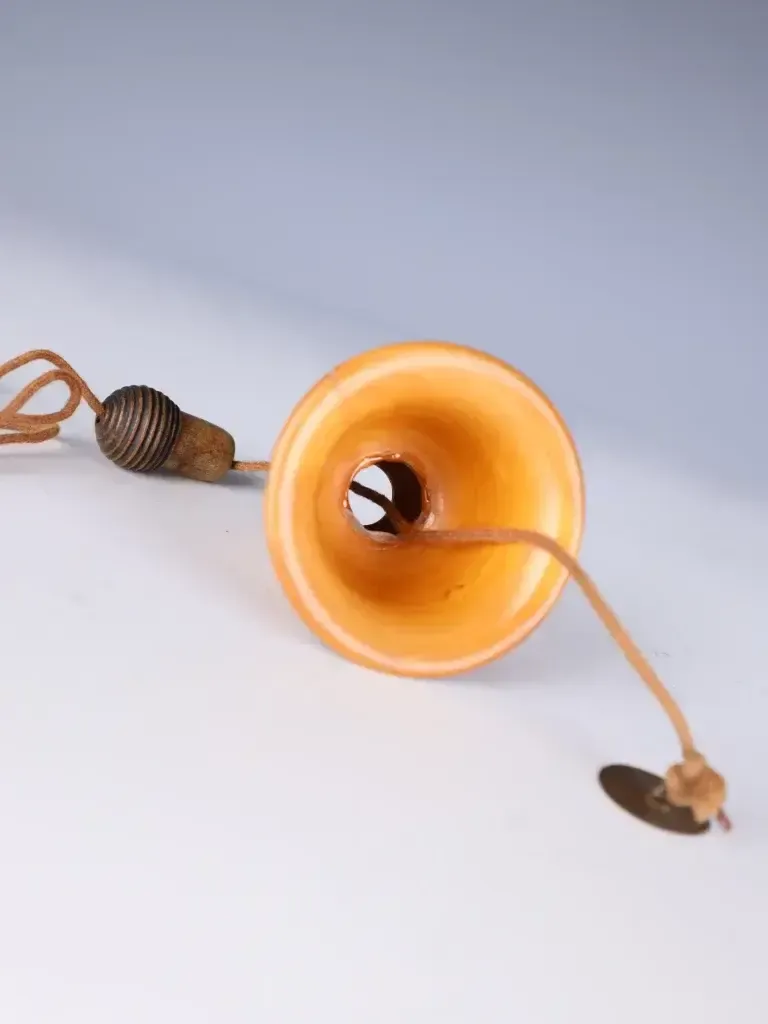 Antique Turned Treen Bell Light Pull Switch photo Lighting