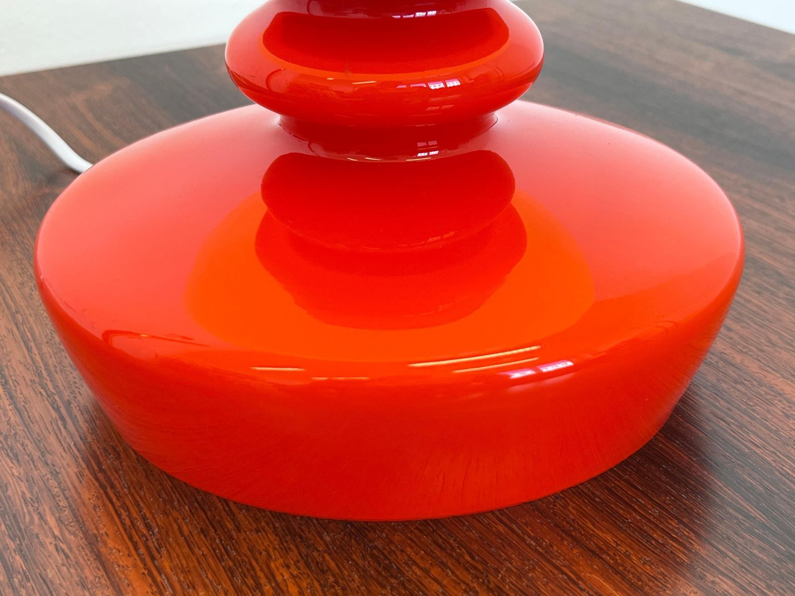 1970s Stepan Tabery Opaline Glass Mushroom Table Lamp, Czechoslovakia photo Lighting