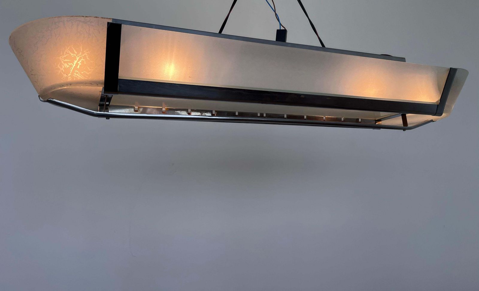 photo for sale XXL Design Chrome Bauhaus Hanglamp | ca. jaren 1940 / Tsjecho-Slowakije
