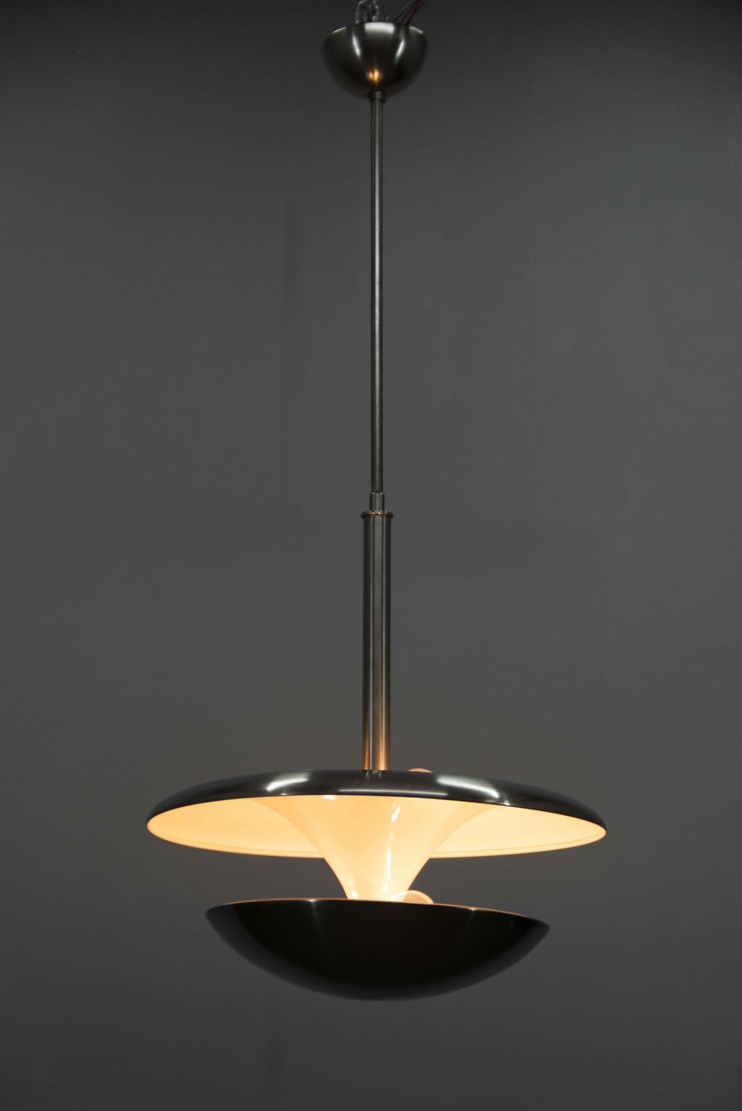 Bauhaus Nickel Chandelier By Franta Anyz For Ias, 1920s photo furniture