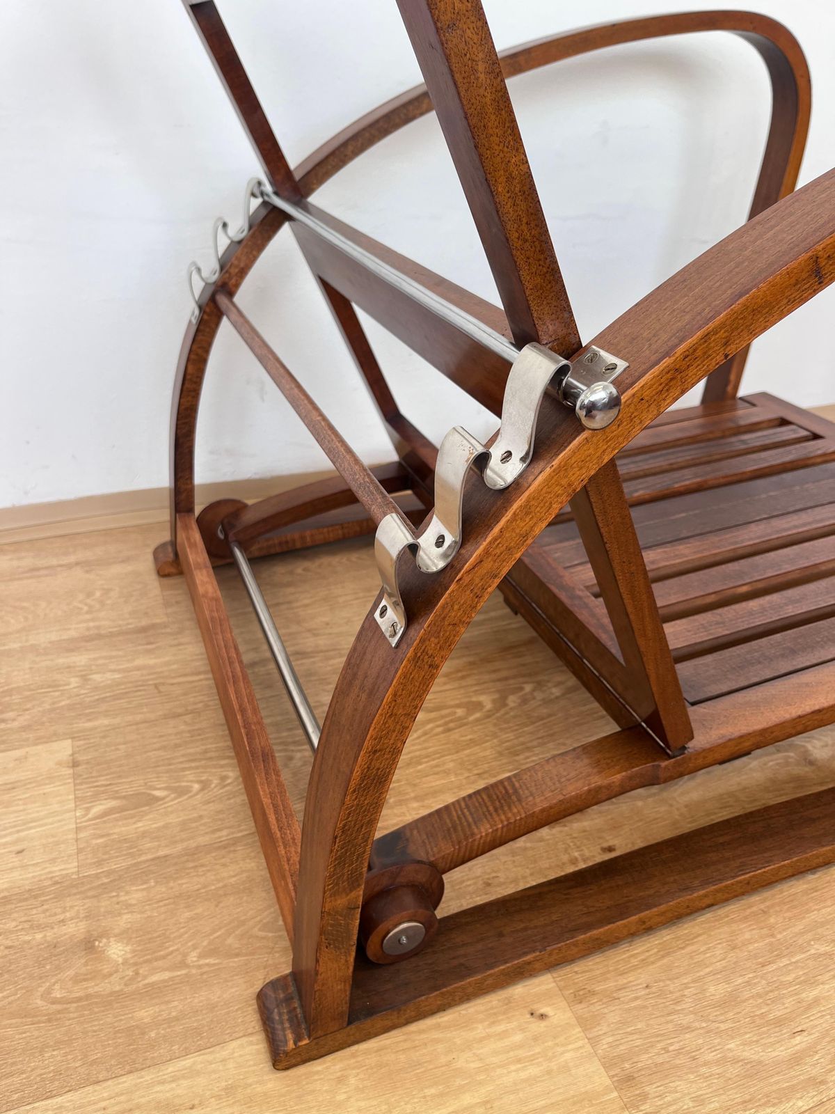 Zeer zeldzame verstelbare fauteuil H 74 van Jindřich Halabala voor UP Závody, jaren 1930 photo for sale