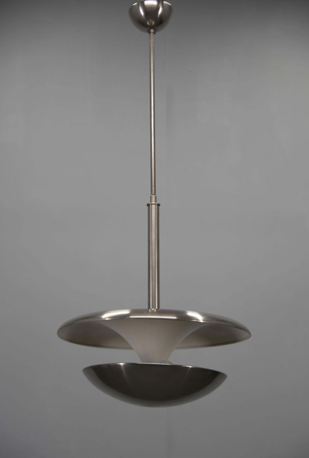 Bauhaus Nickel Chandelier By Franta Anyz For Ias, 1920s photo Lighting