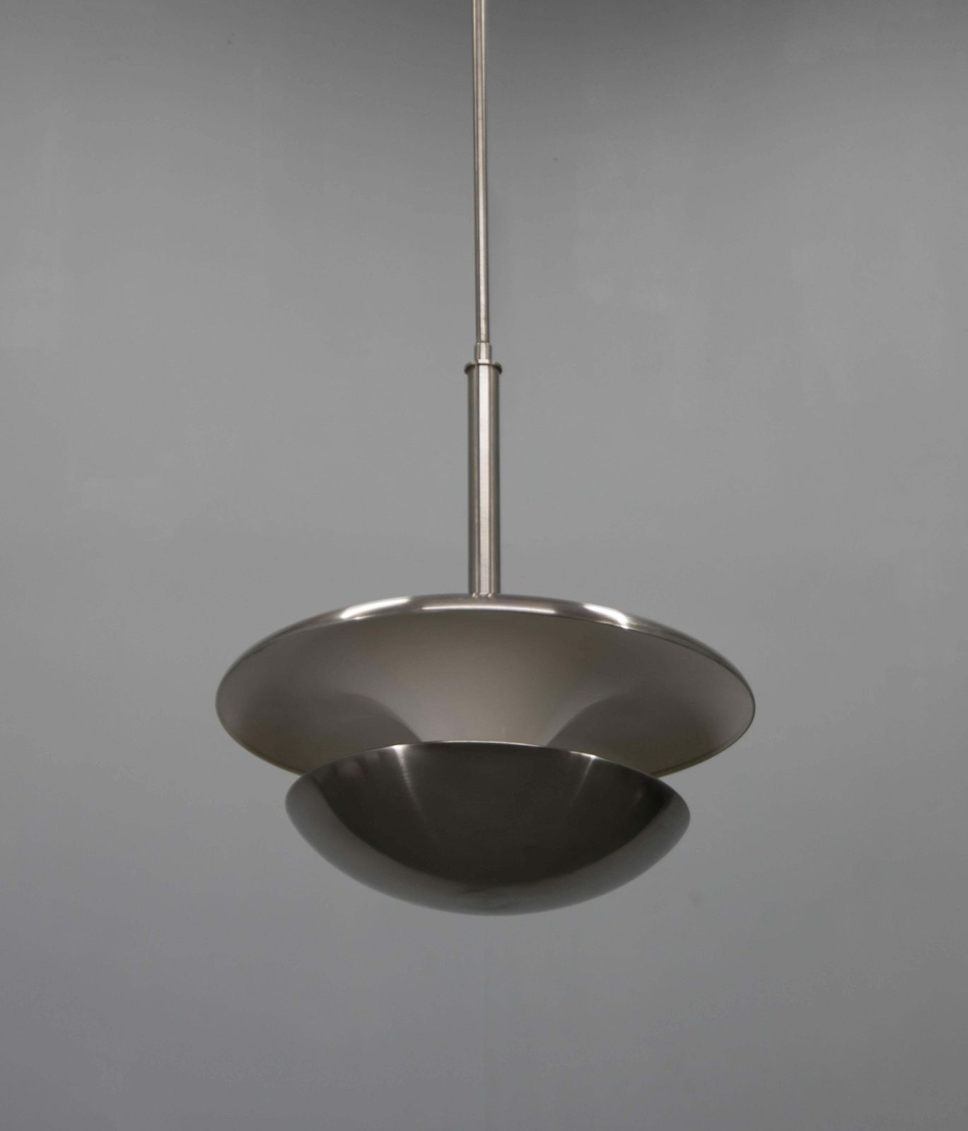 Lustre Bauhaus en nickel par Franta Anyz pour IAS, années 1920 photo buy