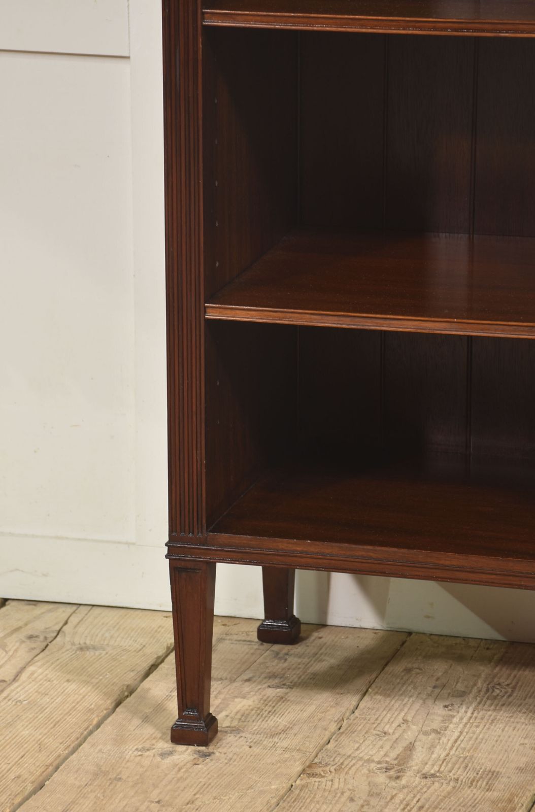 Large Flame Mahogany Breakfront Open Bookcase photo vinterior