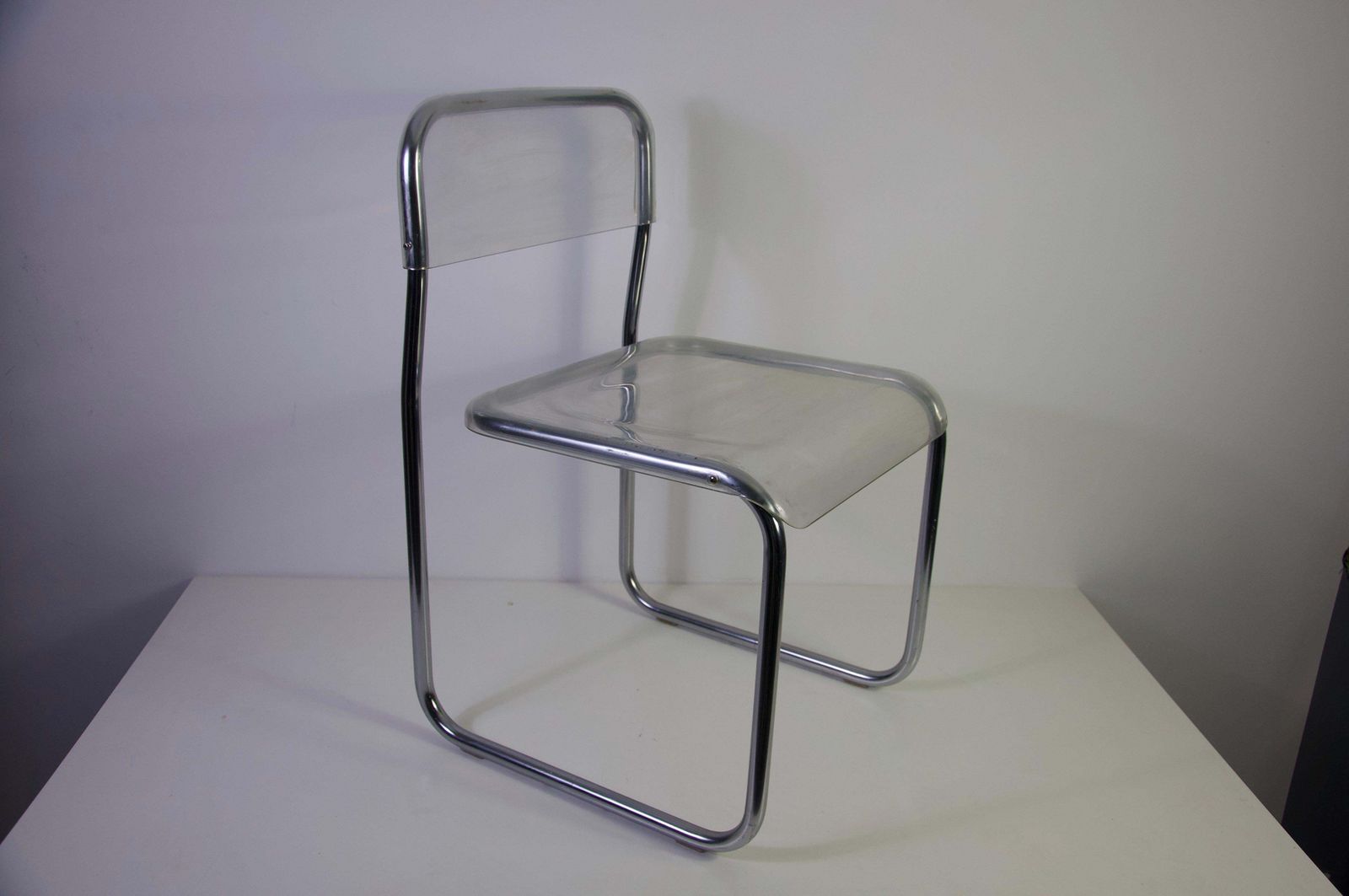 Chrome And Acrylic Glass Chair, 1970s, Germany photo Furniture