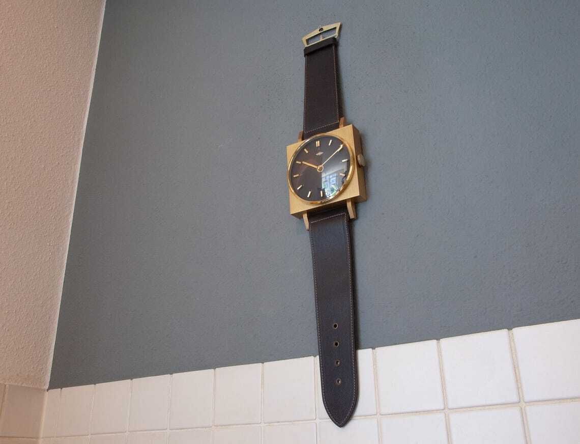photo vinterior XL 30" WLH Germany Wandklok Horloge Stijl Mid-Century Modernisme Kienzle Groot