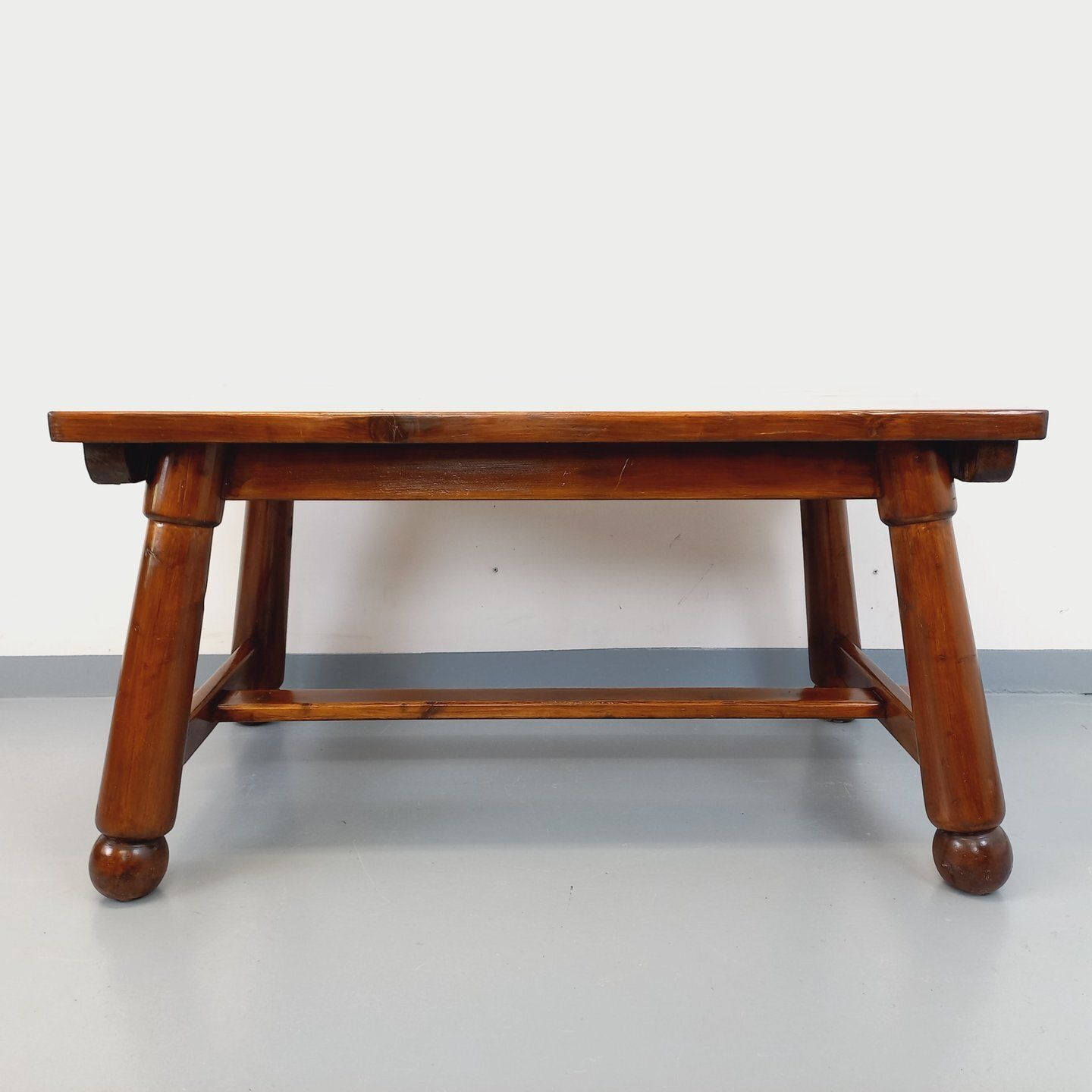 Georges Robert Brutalist Rectangular Pine Table photo for sale