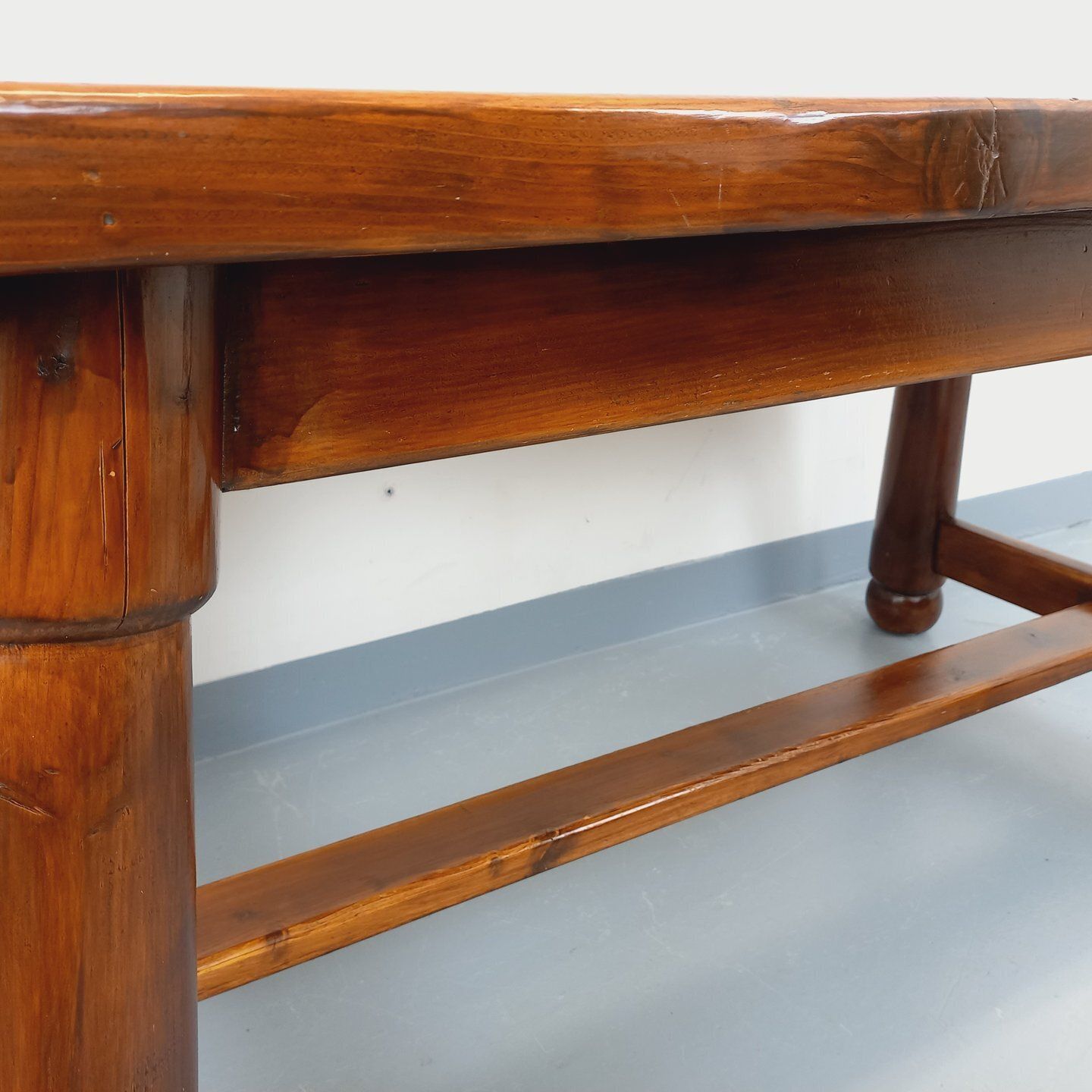 2120.0 Georges Robert Brutalist Rectangular Pine Table photo