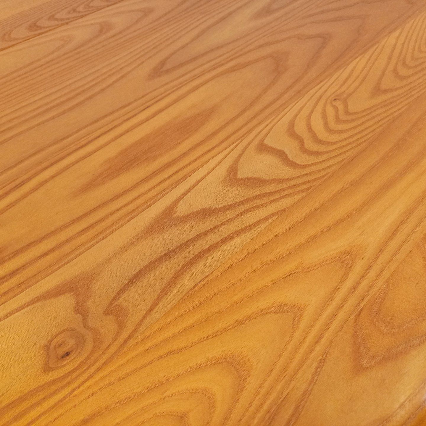 Furniture Seltz Round Table In Solid Blond Elm With Extensions photo
