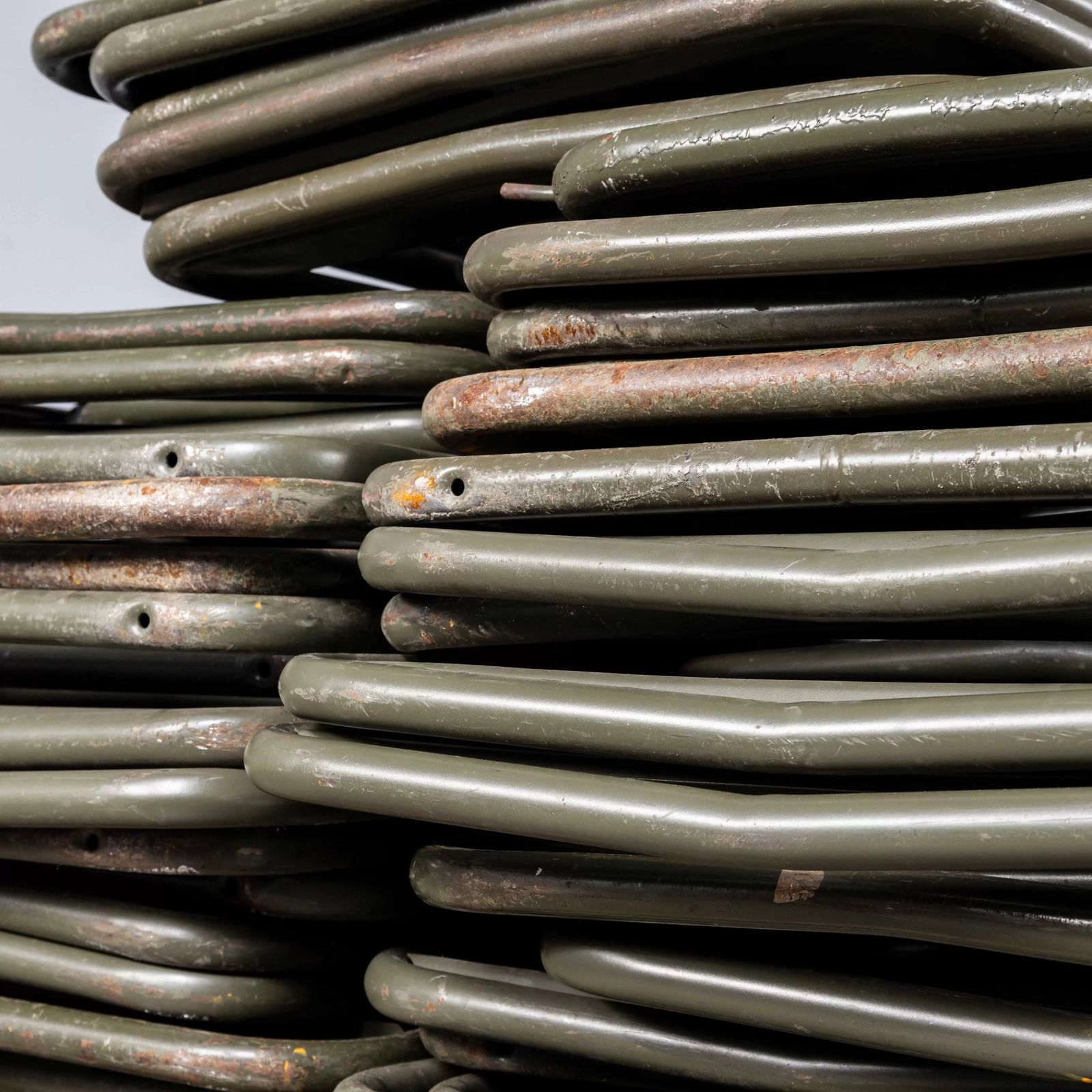 1970’s New Old Stock Original French Army Surplus Folding Chairs photo 85.0