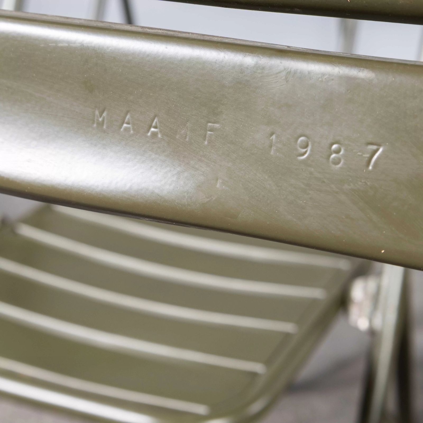 photo buy 1970’s New Old Stock Original French Army Surplus Folding Chairs