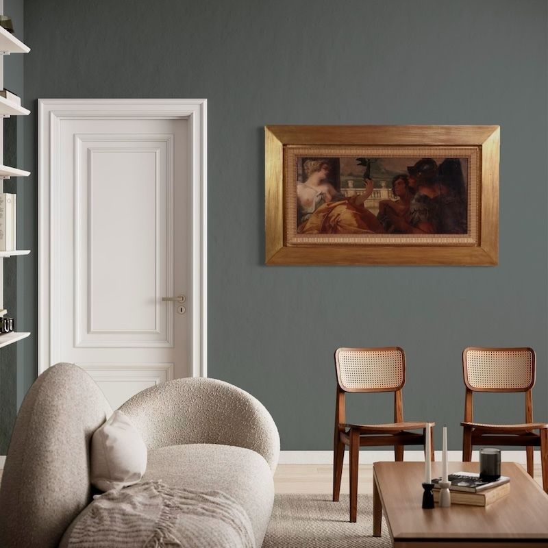 photo for sale Schilderij gesigneerd Pompeo Massani, Allegorie van de Overwinning