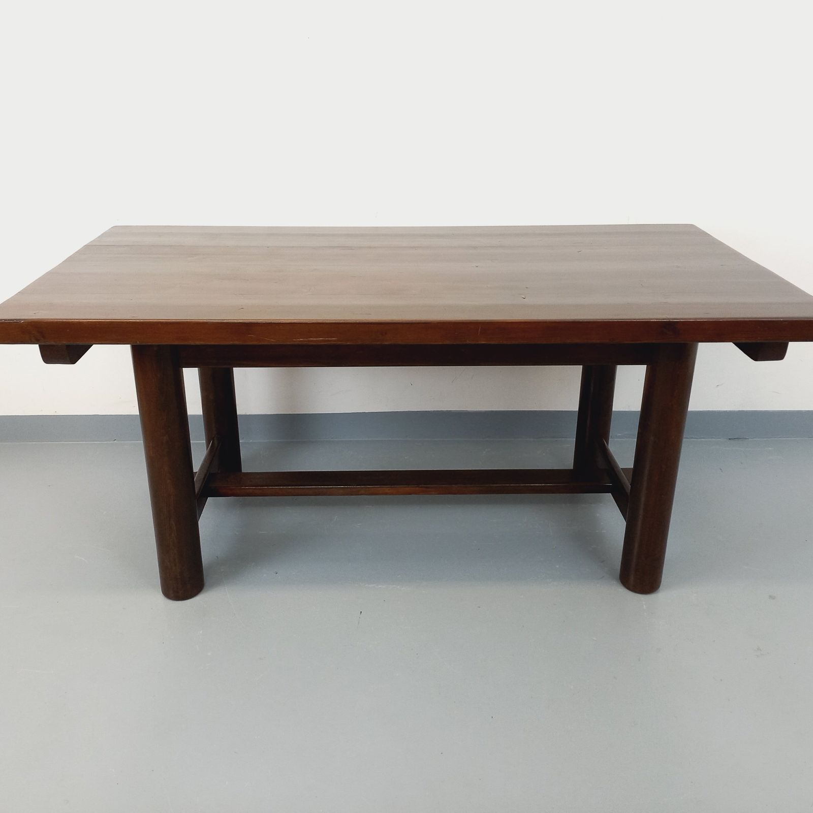 Georges Robert Brutalist Rectangular Table In Dark Pine photo for sale