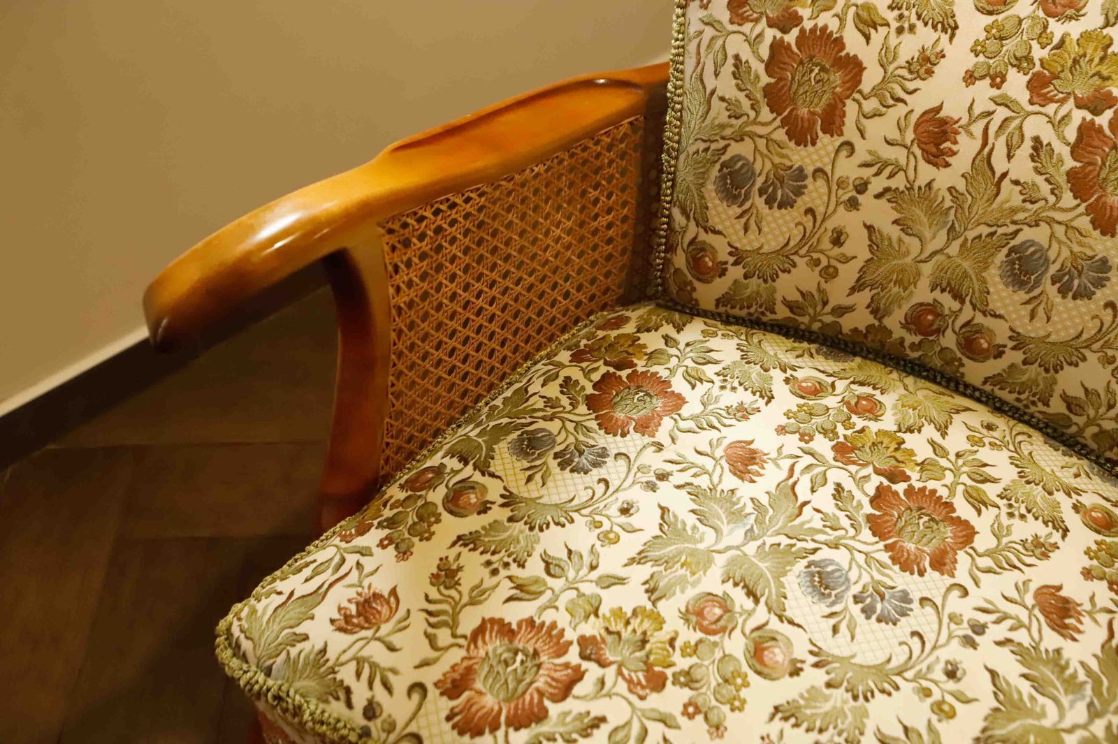Meubels Set van 2 Duitse Chippendale-rieten fauteuils van Adolf Wrenger photo