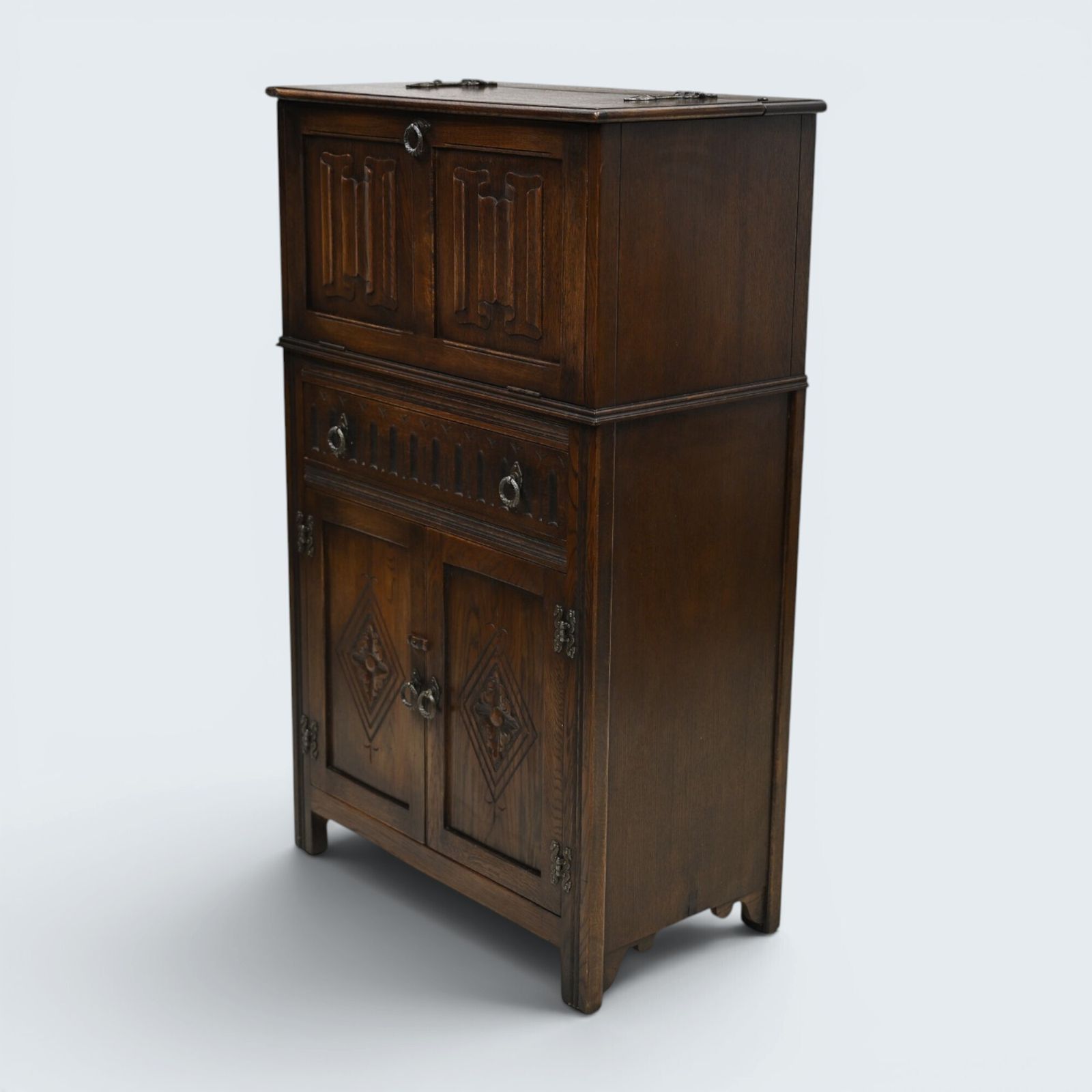 Jaycee Wine/Gin Drinks Cabinet Mirrored Pouring Surface Free Delivery photo furniture