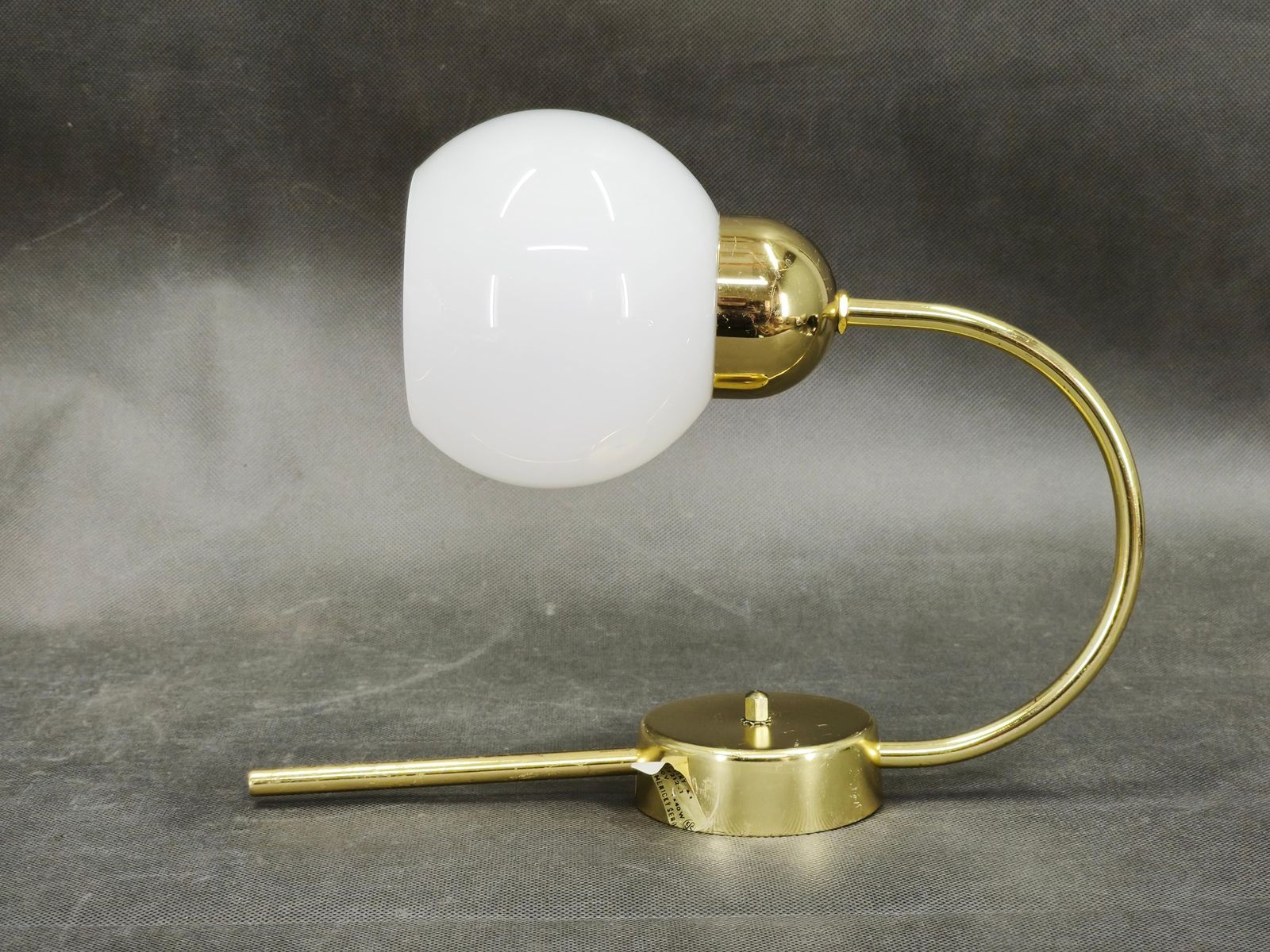 photo for sale Set Of Three Brass Opaline Glass Wall Lights By Kamenický šenov, 1970s