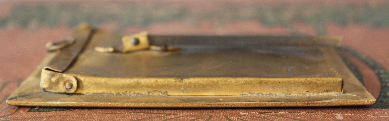 photo vintage Antiek verguld bronzen Frans fotolijstje, 19e eeuw, gedreven motief, Louis XVI-stijl, Napoleon XIX